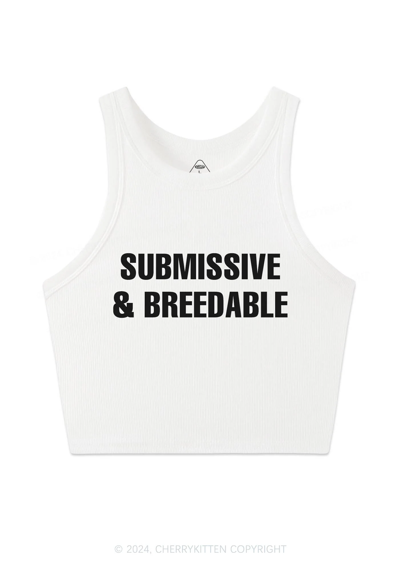 Submissive And Breedable Y2K Crop Tank Top Cherrykitten - Image 4