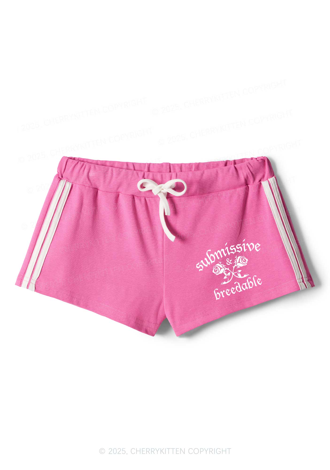 Submissive And Breedable Y2K Drawstring Mini Shorts Cherrykitten - Image 4