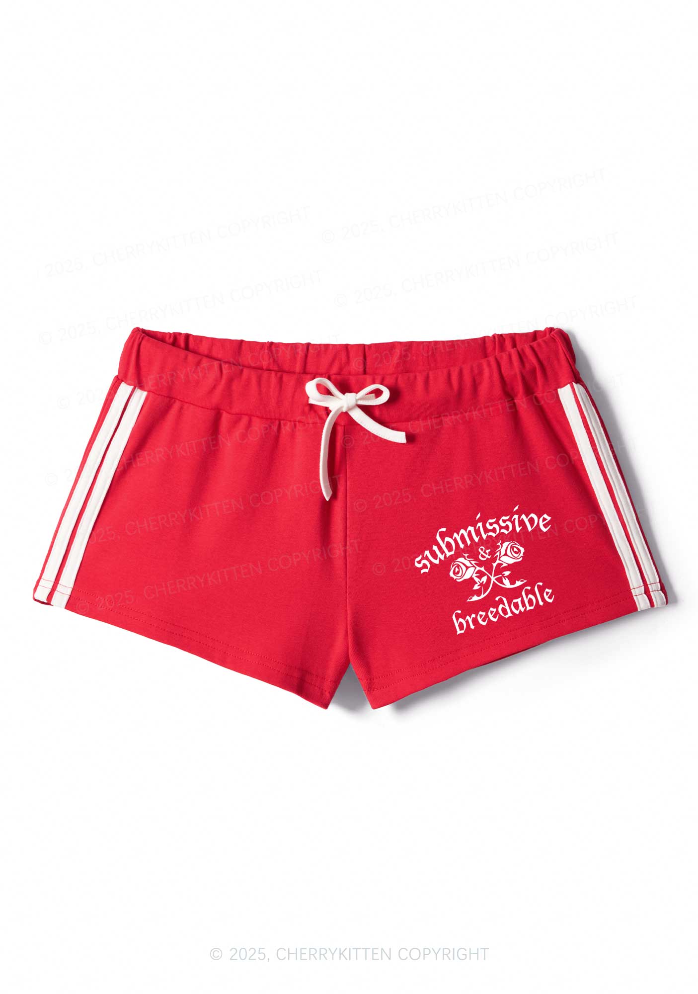 Submissive And Breedable Y2K Drawstring Mini Shorts Cherrykitten - Image 5