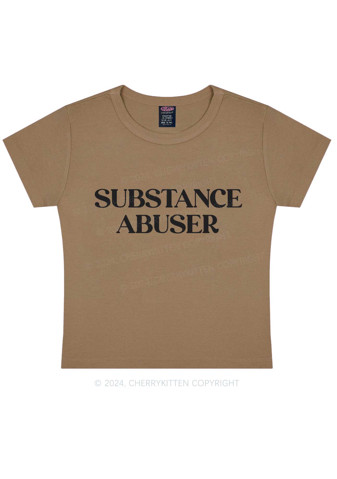 Substance Abuser Y2K Baby Tee Cherrykitten - Image 10