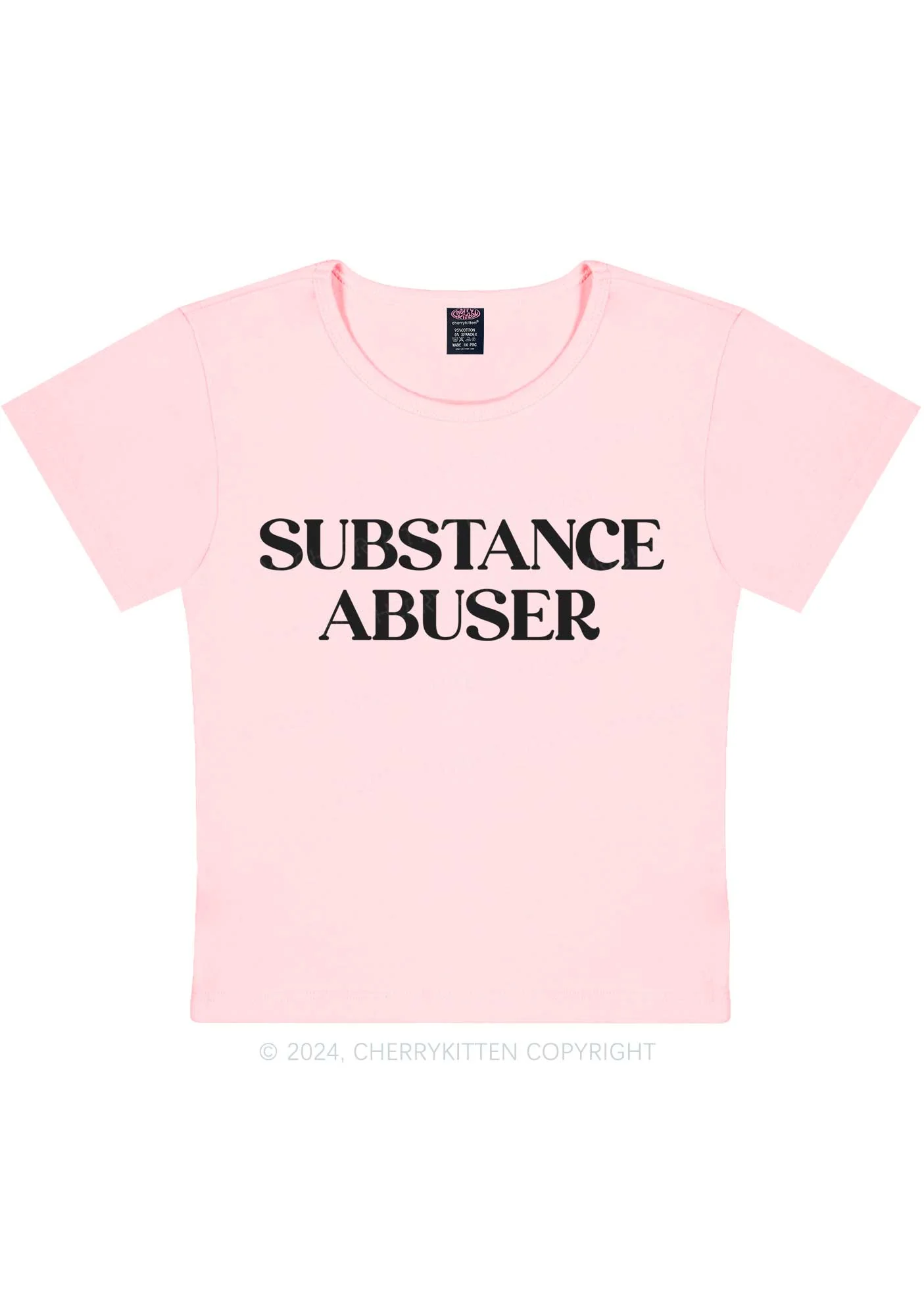 Substance Abuser Y2K Baby Tee Cherrykitten - Image 11