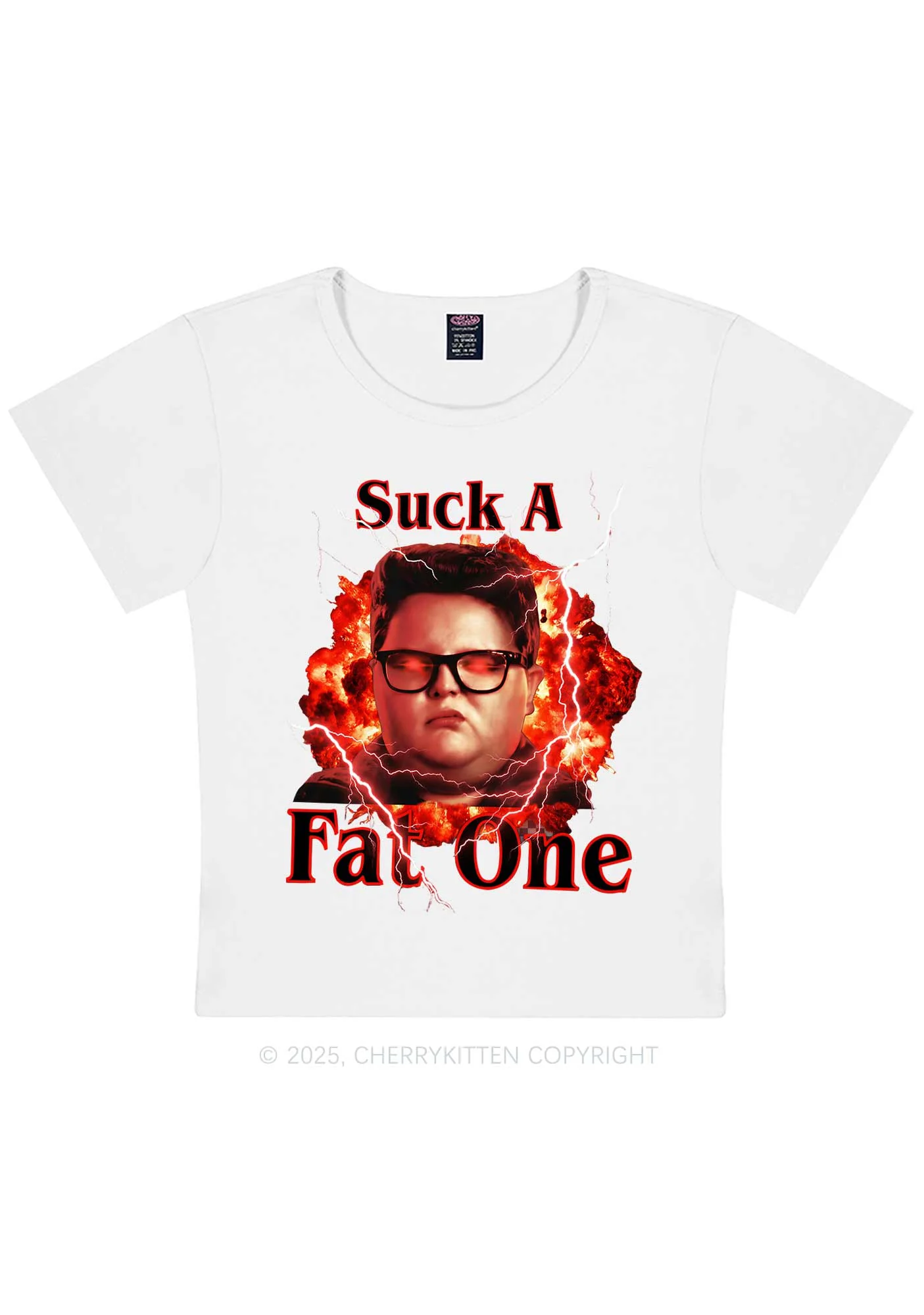 Suck A Fat One Y2K Baby Tee Cherrykitten - Image 4