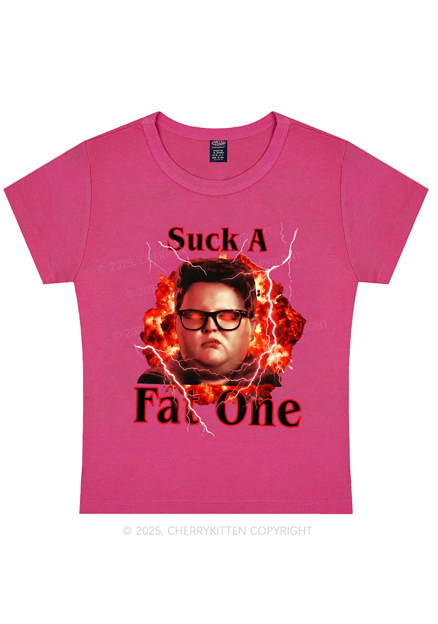 Suck A Fat One Y2K Baby Tee Cherrykitten - Image 6