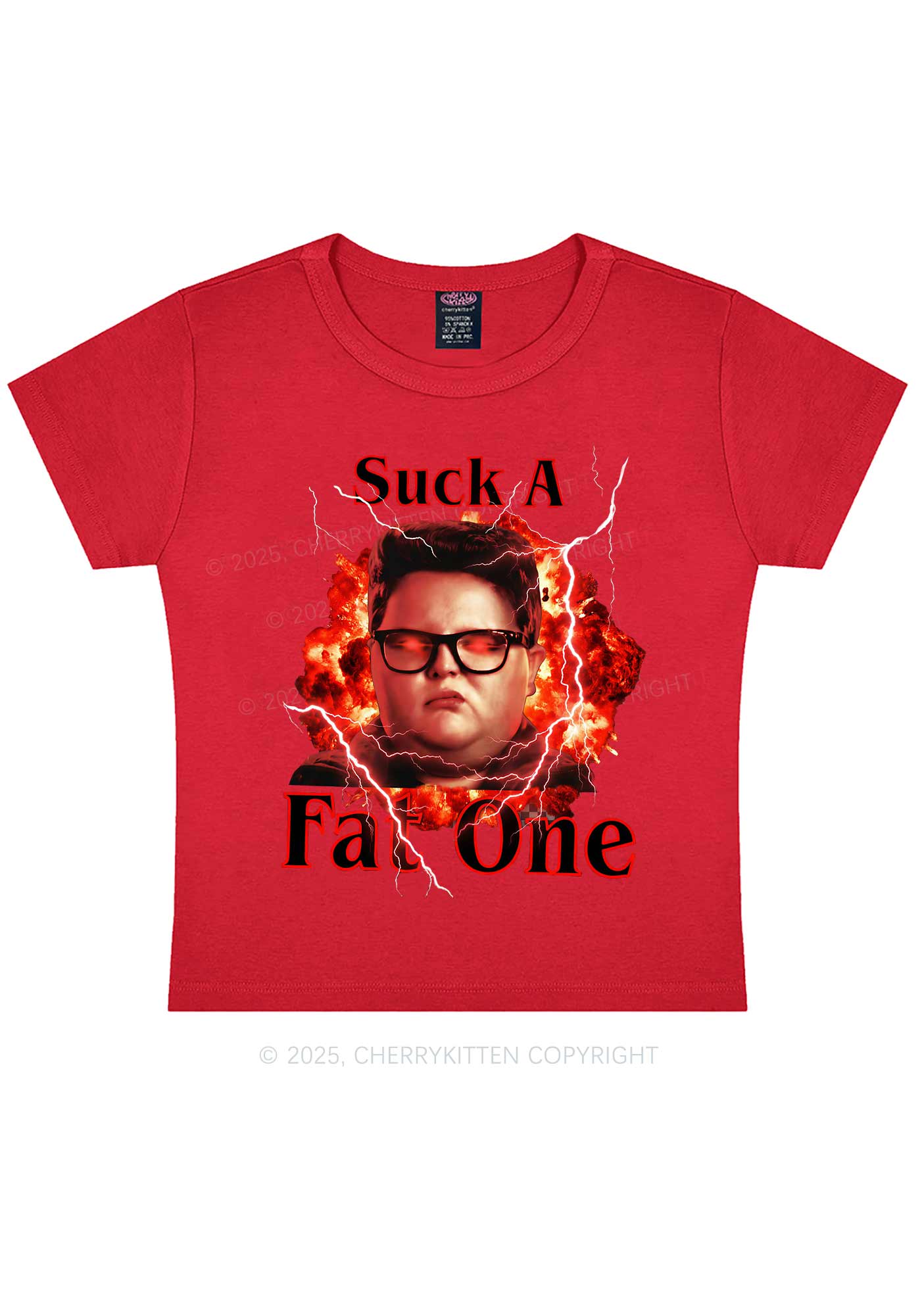 Suck A Fat One Y2K Baby Tee Cherrykitten - Image 7