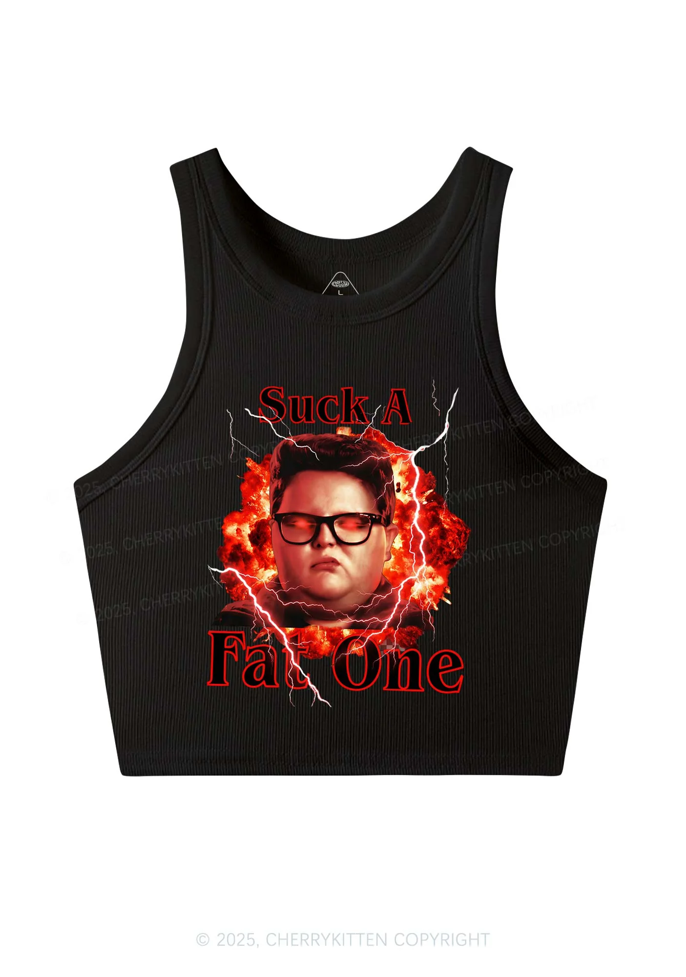 Suck A Fat One Y2K Crop Tank Top Cherrykitten - Image 3