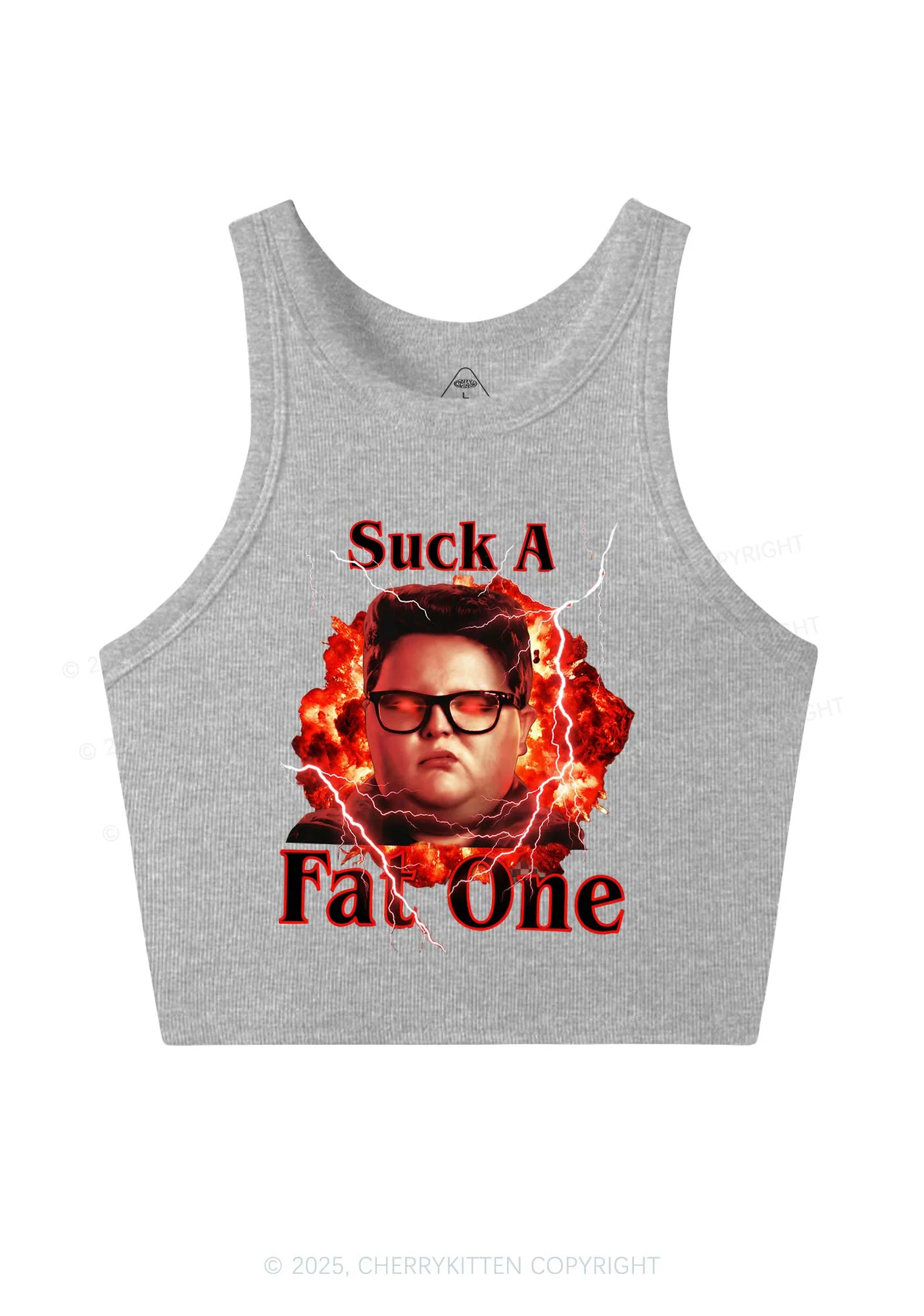 Suck A Fat One Y2K Crop Tank Top Cherrykitten - Image 4