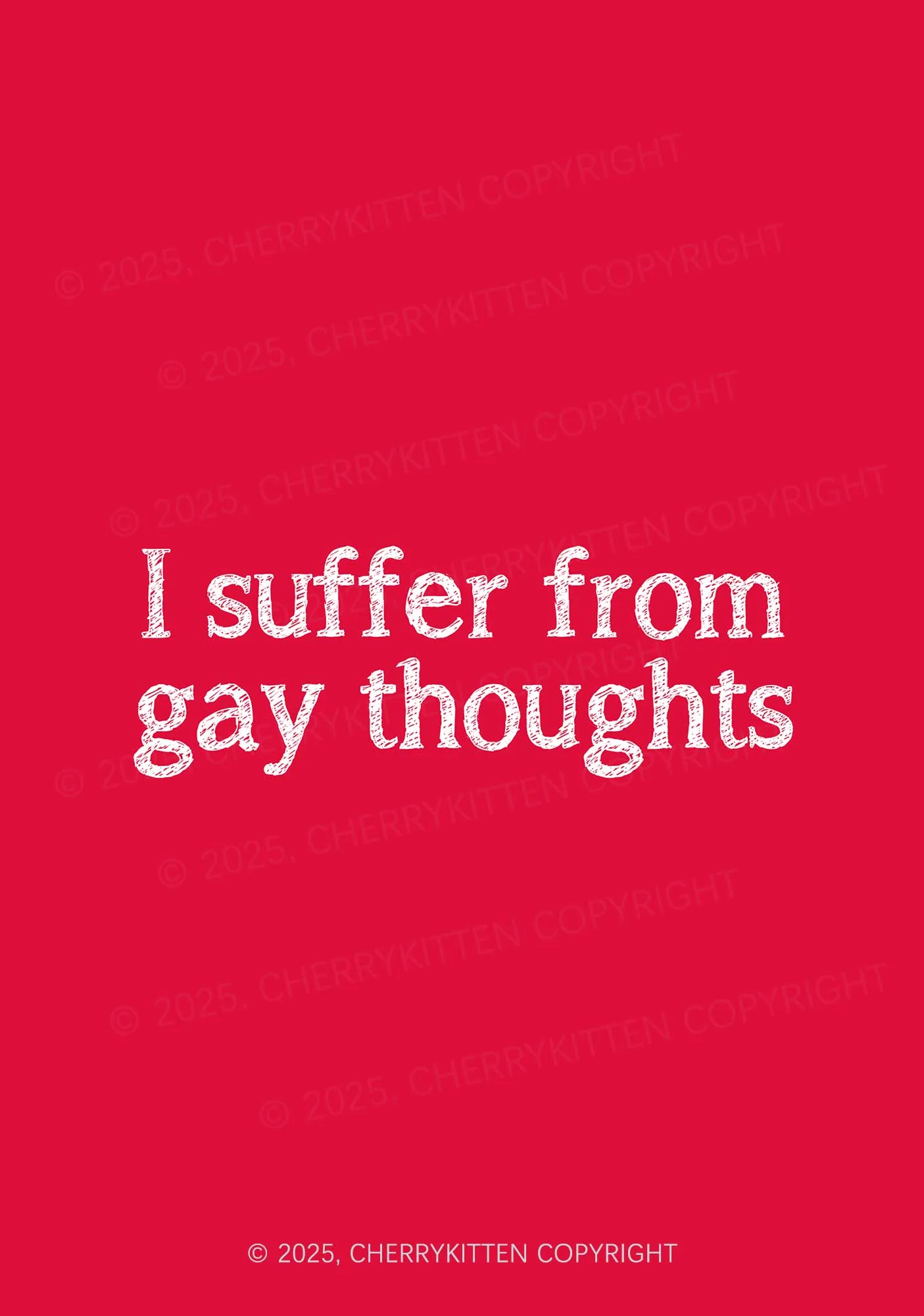 Suffer From Gay Thoughts Pride 1Pc Y2K Pin Badge Cherrykitten - Image 2