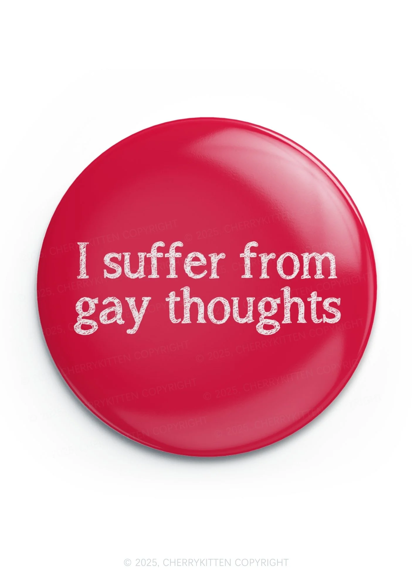 Suffer From Gay Thoughts Pride 1Pc Y2K Pin Badge Cherrykitten - Image 3