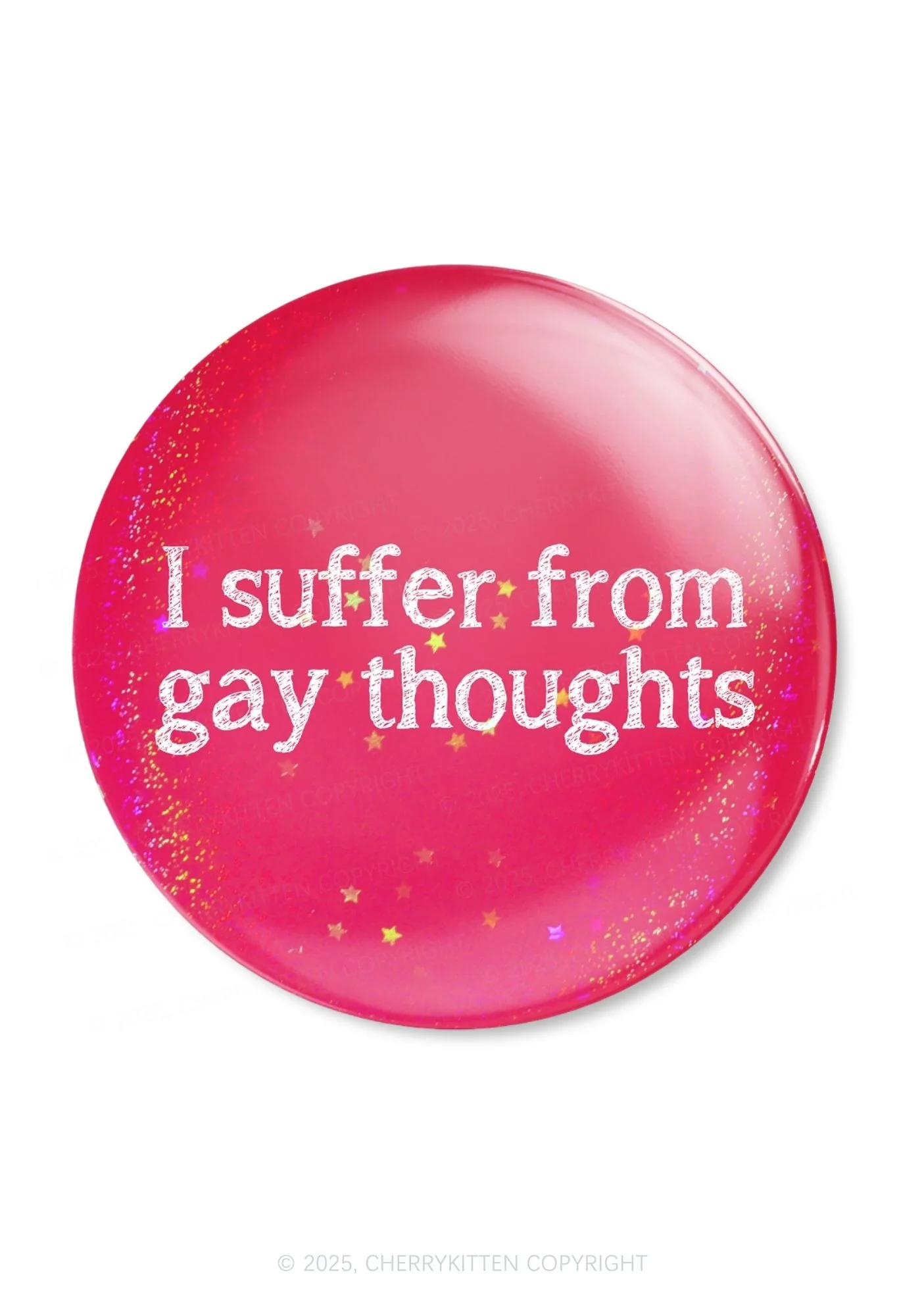 Suffer From Gay Thoughts Pride 1Pc Y2K Pin Badge Cherrykitten - Image 4