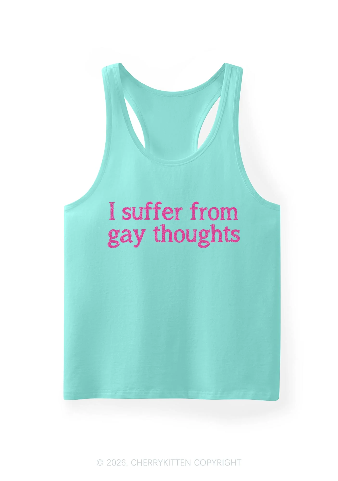 Suffer From Gay Thoughts Pride Y2K Men Racerback Tank Top Cherrykitten - Image 10