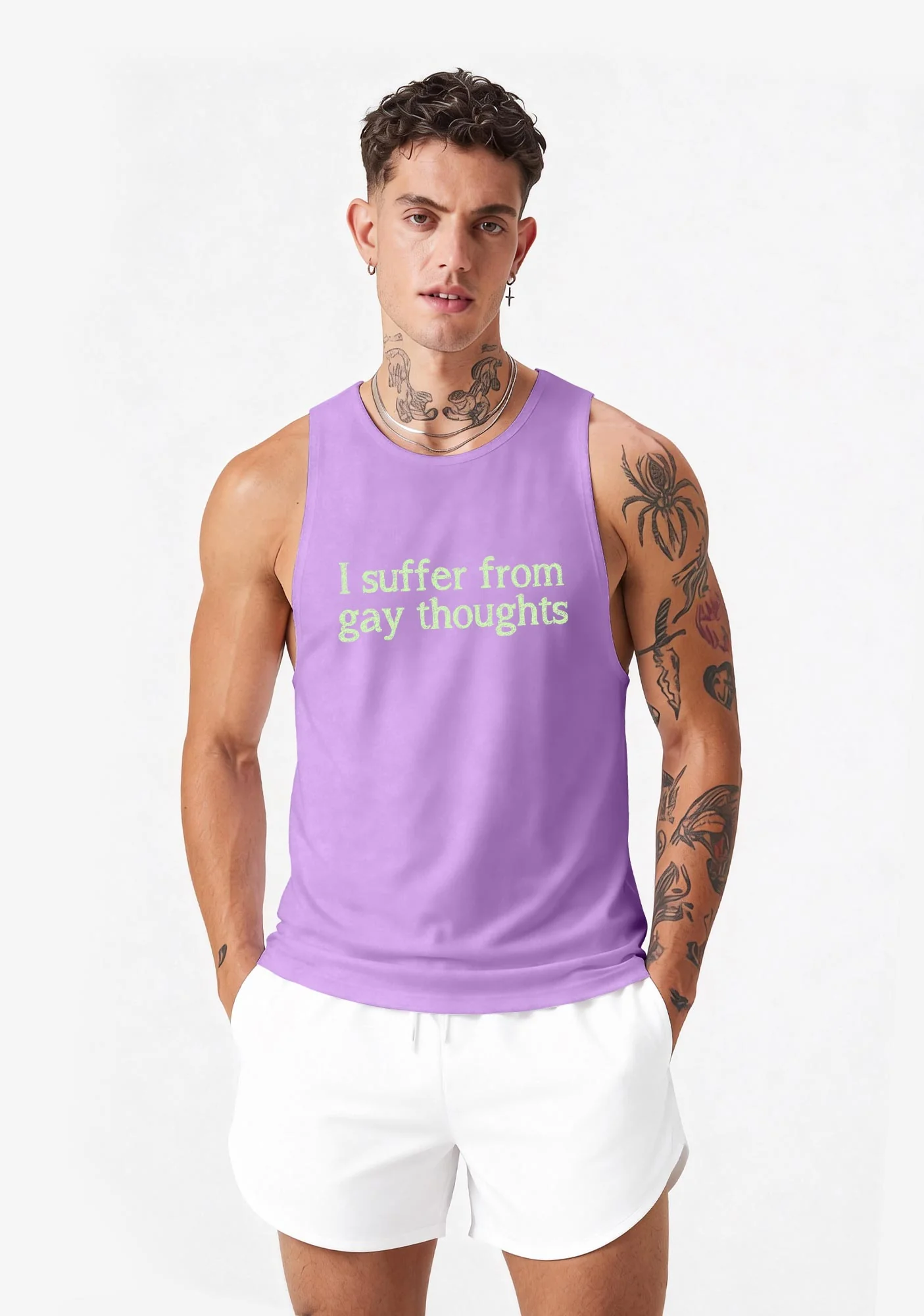 Suffer From Gay Thoughts Pride Y2K Men Racerback Tank Top Cherrykitten - Image 2