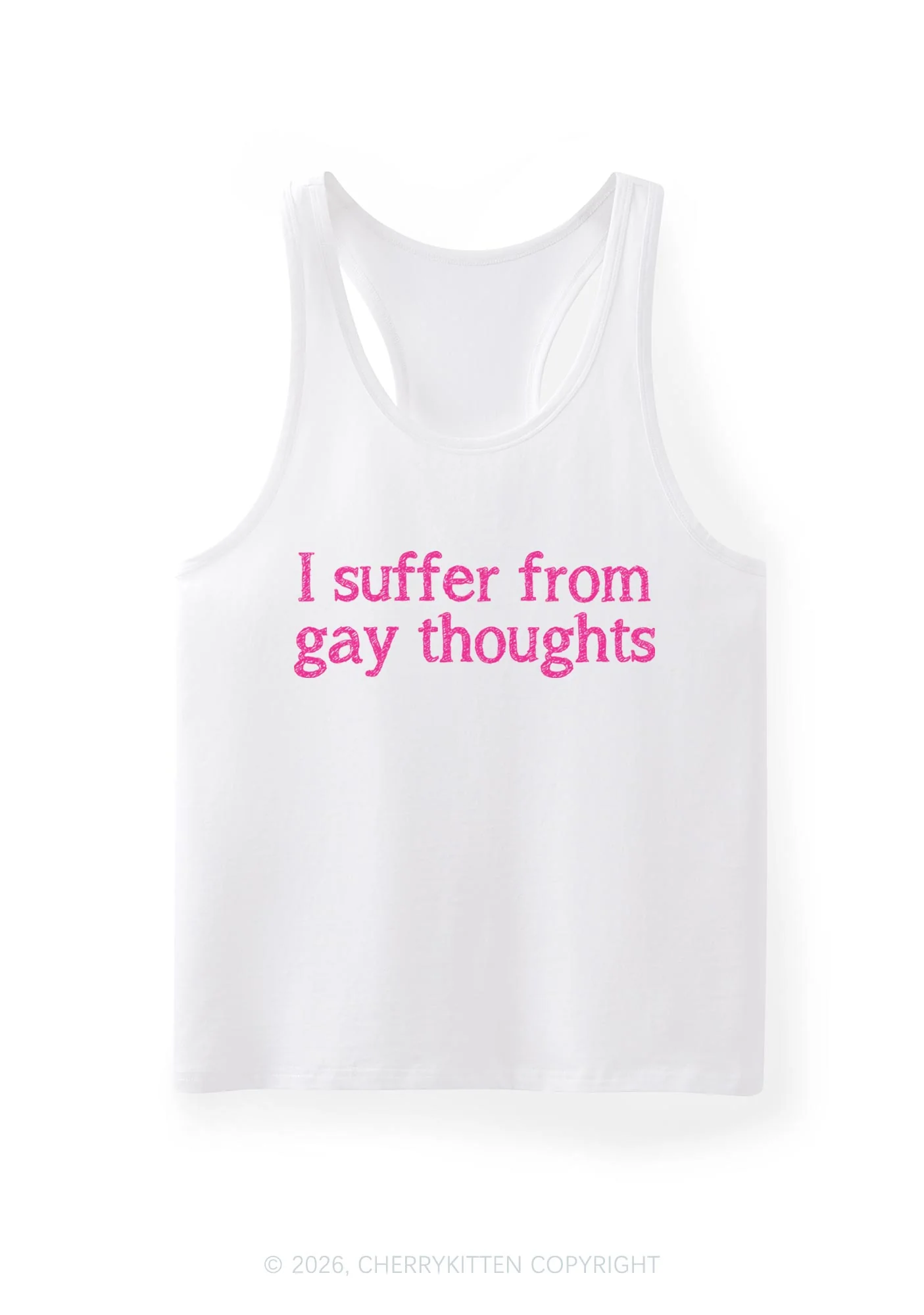 Suffer From Gay Thoughts Pride Y2K Men Racerback Tank Top Cherrykitten - Image 4