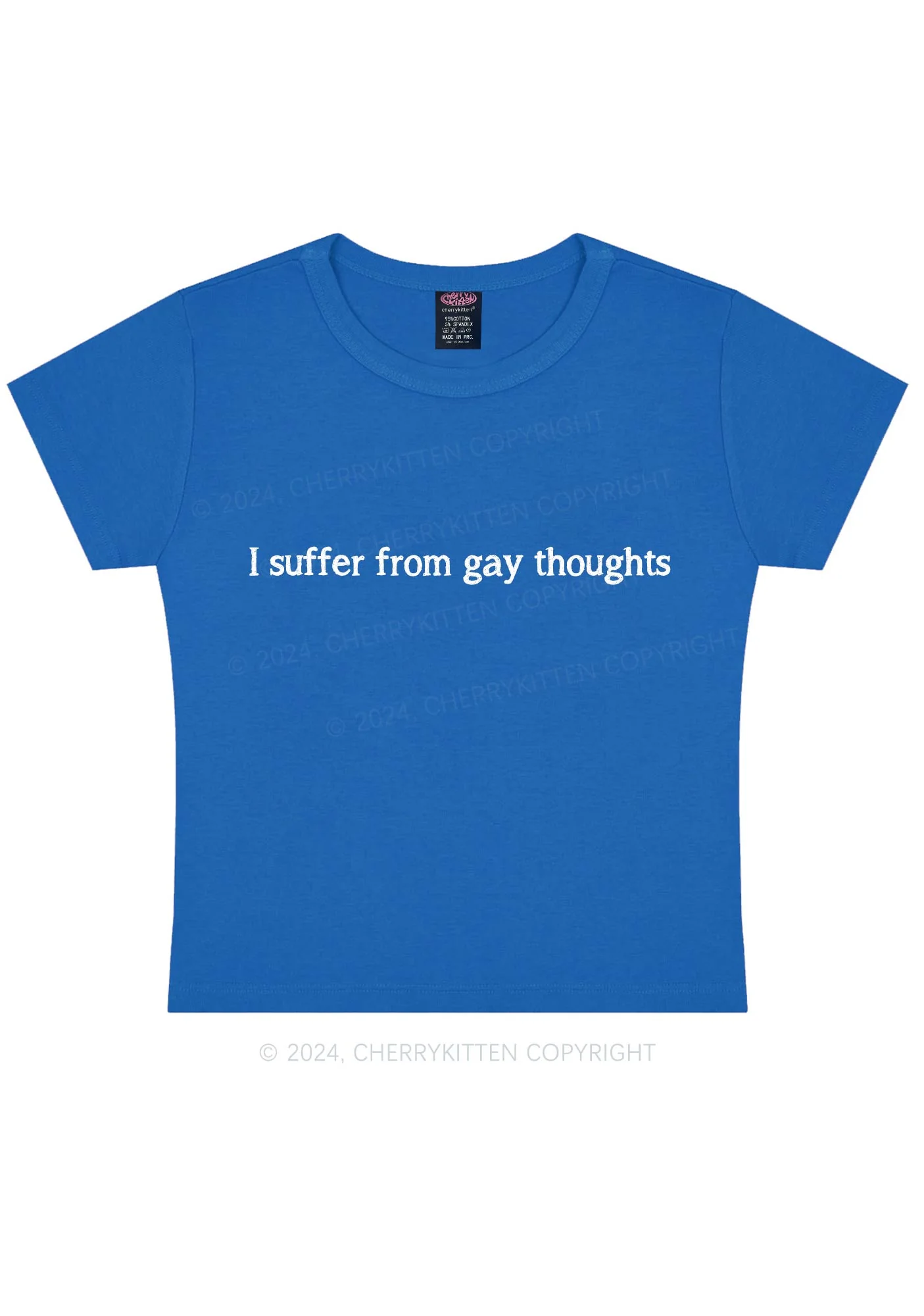 Suffer From Gay Thoughts Y2K Baby Tee Cherrykitten - Image 10