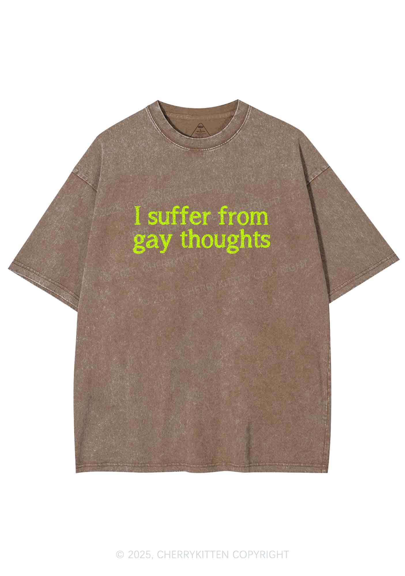Suffer From Gay Thoughts Y2K Washed Tee Cherrykitten - Image 7