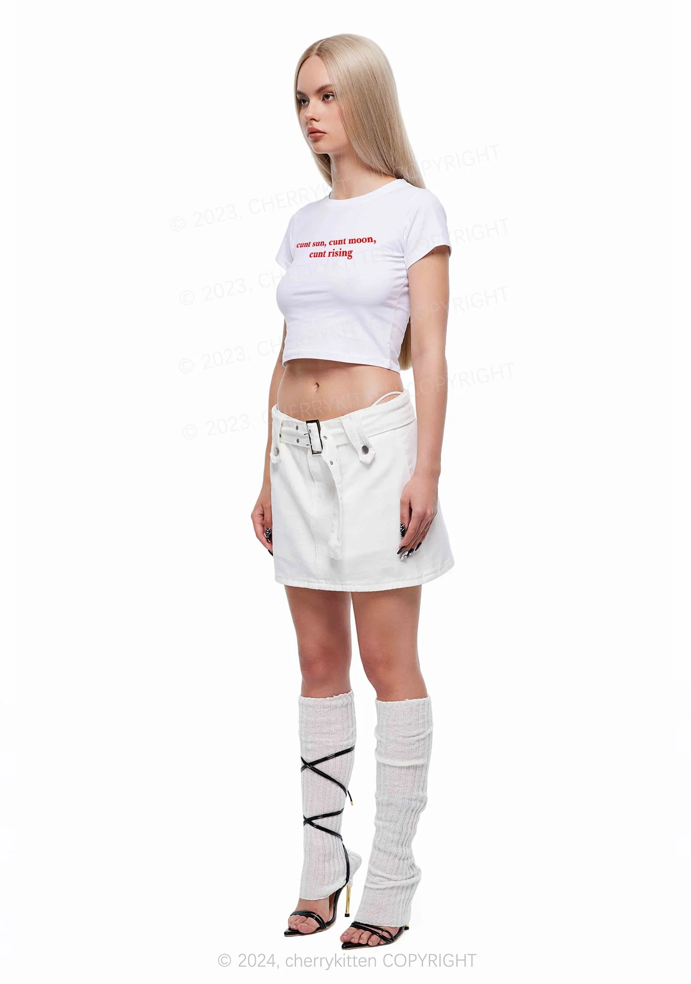 Sun Moon Rising Y2K Baby Tee Cherrykitten - Image 4