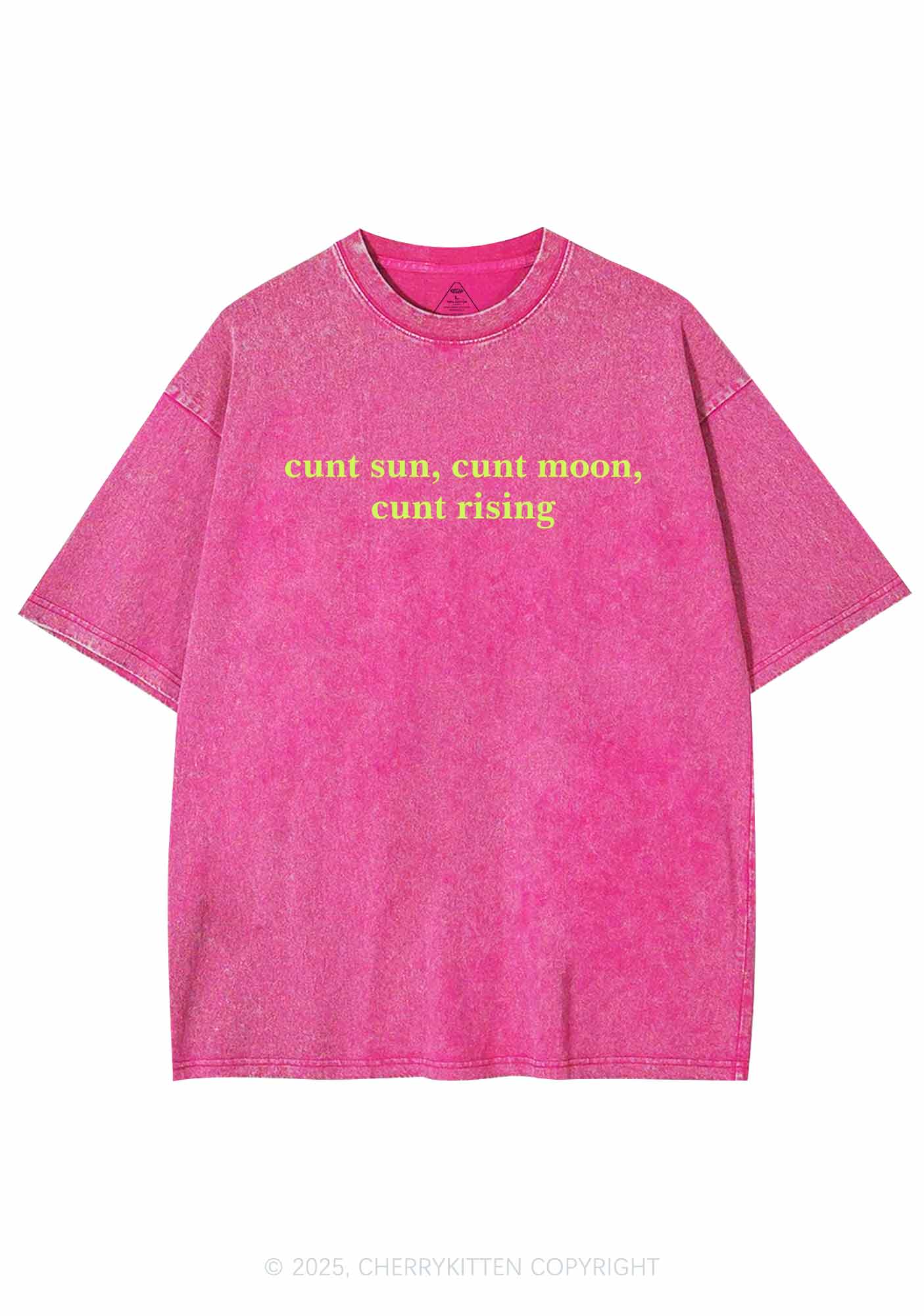 Sun Moon Rising Y2K Shirts Washed Tee Cherrykitten - Image 4