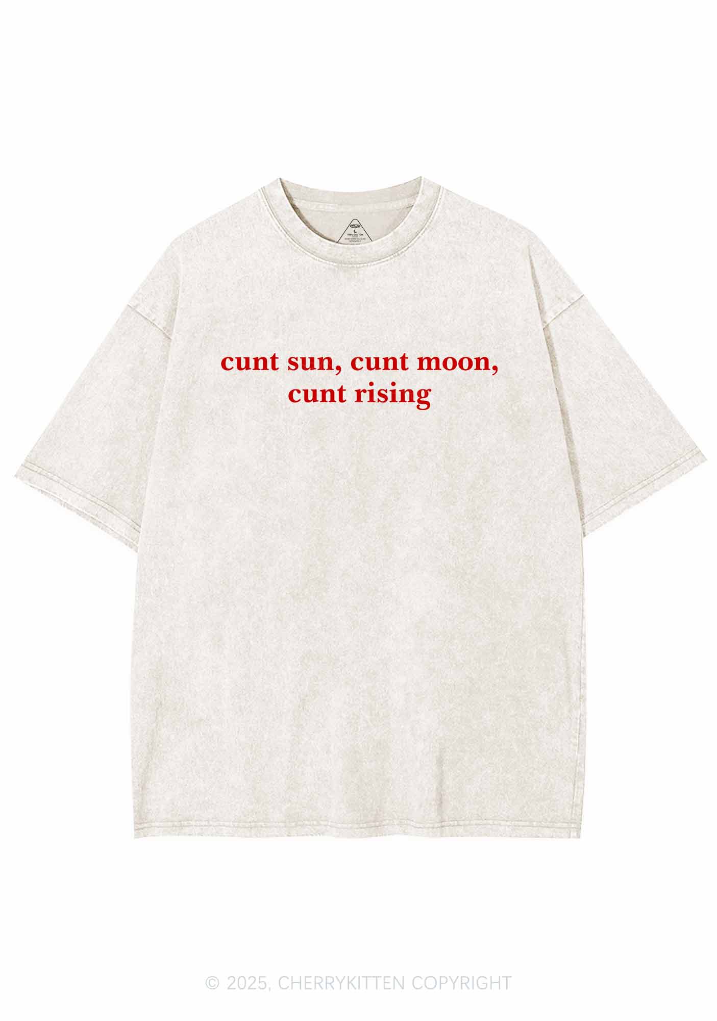 Sun Moon Rising Y2K Shirts Washed Tee Cherrykitten - Image 6