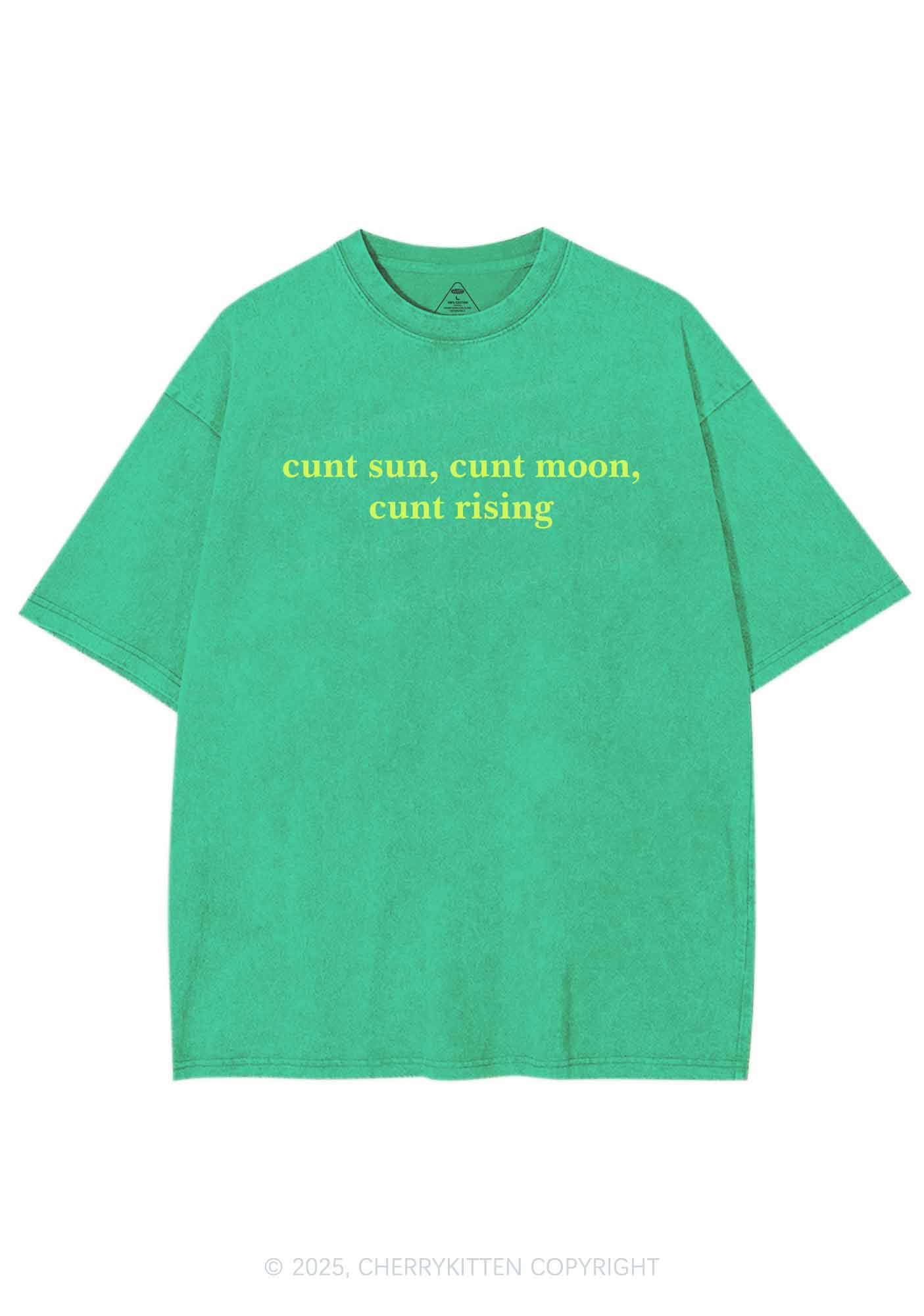 Sun Moon Rising Y2K Shirts Washed Tee Cherrykitten - Image 7