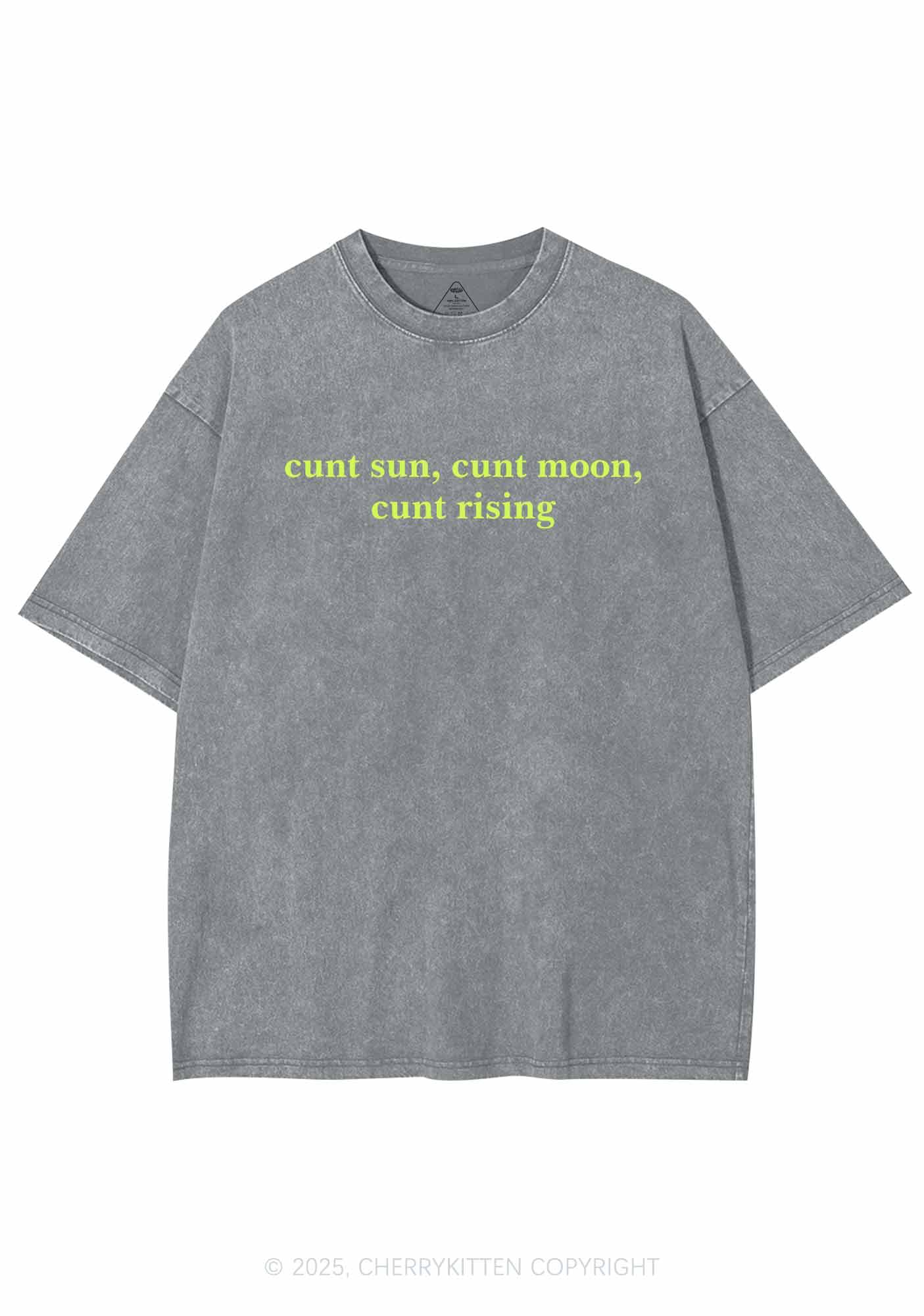 Sun Moon Rising Y2K Shirts Washed Tee Cherrykitten - Image 8