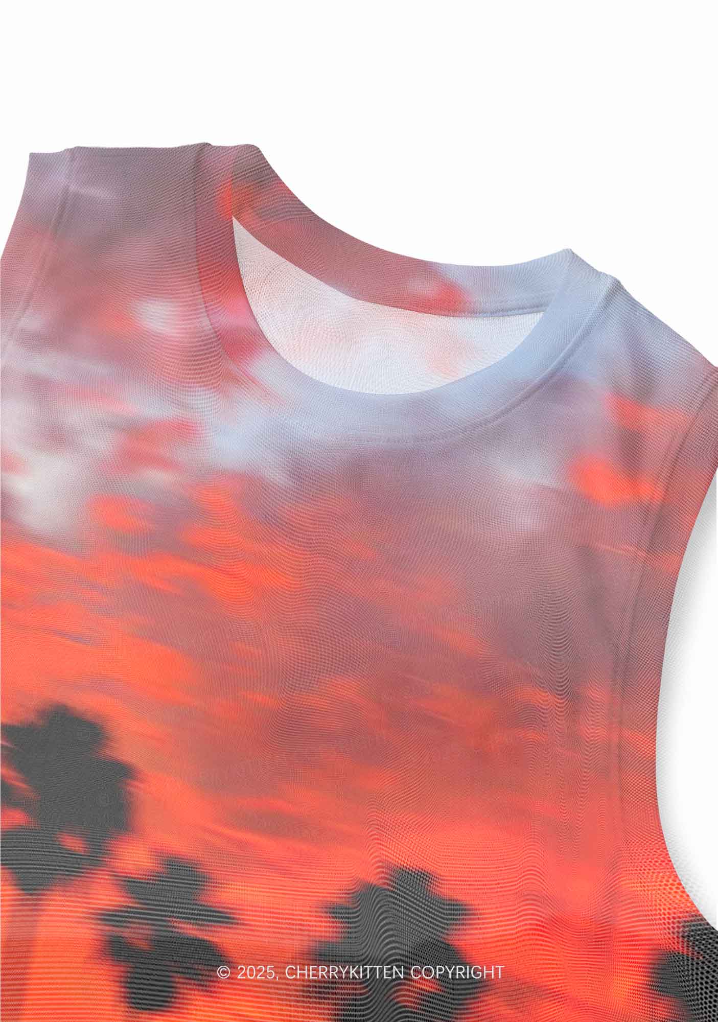 Sunset Palms Y2K Mesh Muscle Tank Cherrykitten - Image 3