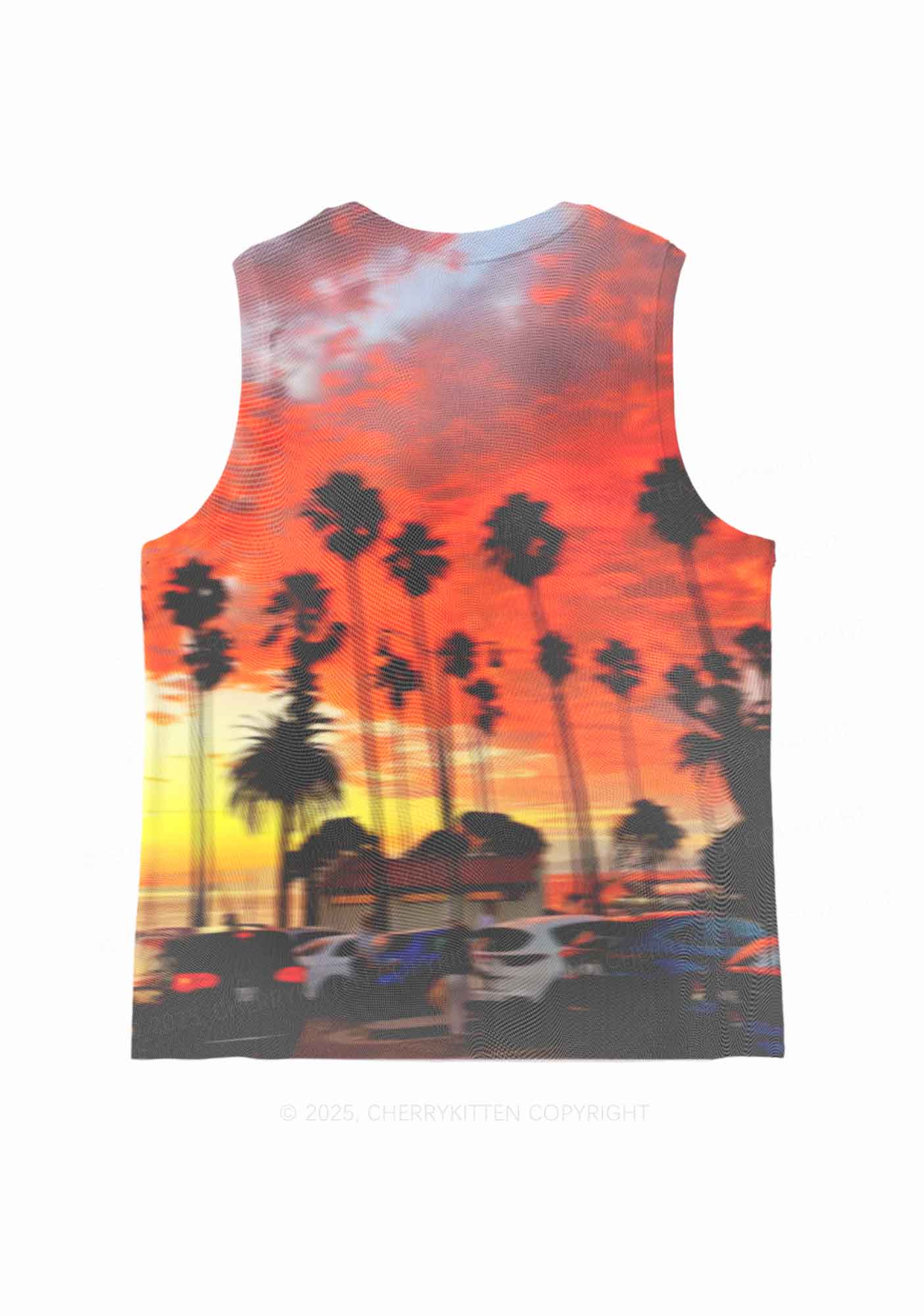 Sunset Palms Y2K Mesh Muscle Tank Cherrykitten - Image 4