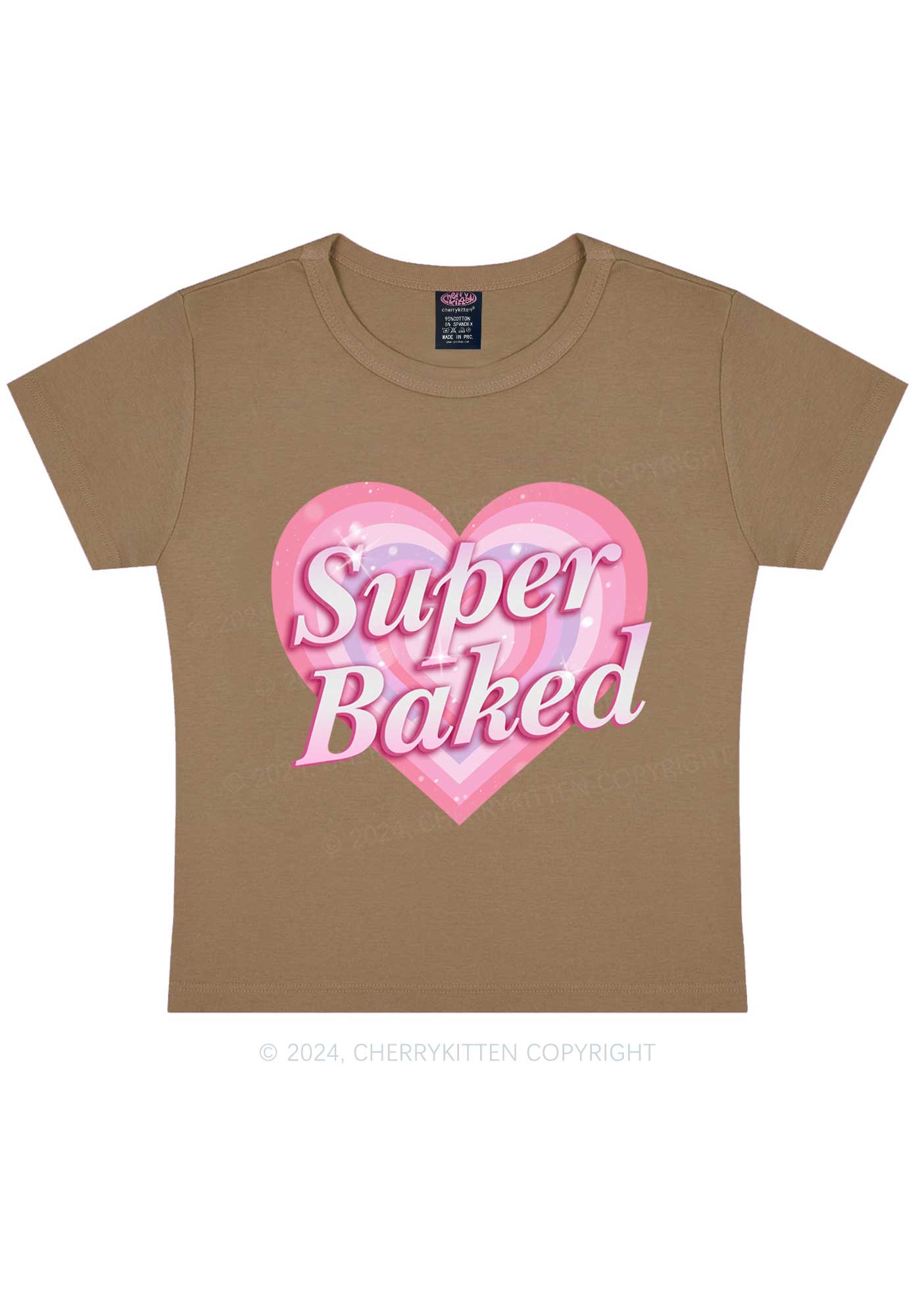 Super Baked Y2K Baby Tee Cherrykitten - Image 10