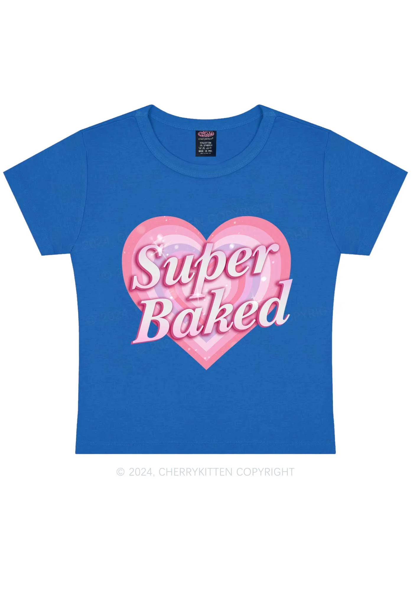 Super Baked Y2K Baby Tee Cherrykitten - Image 11