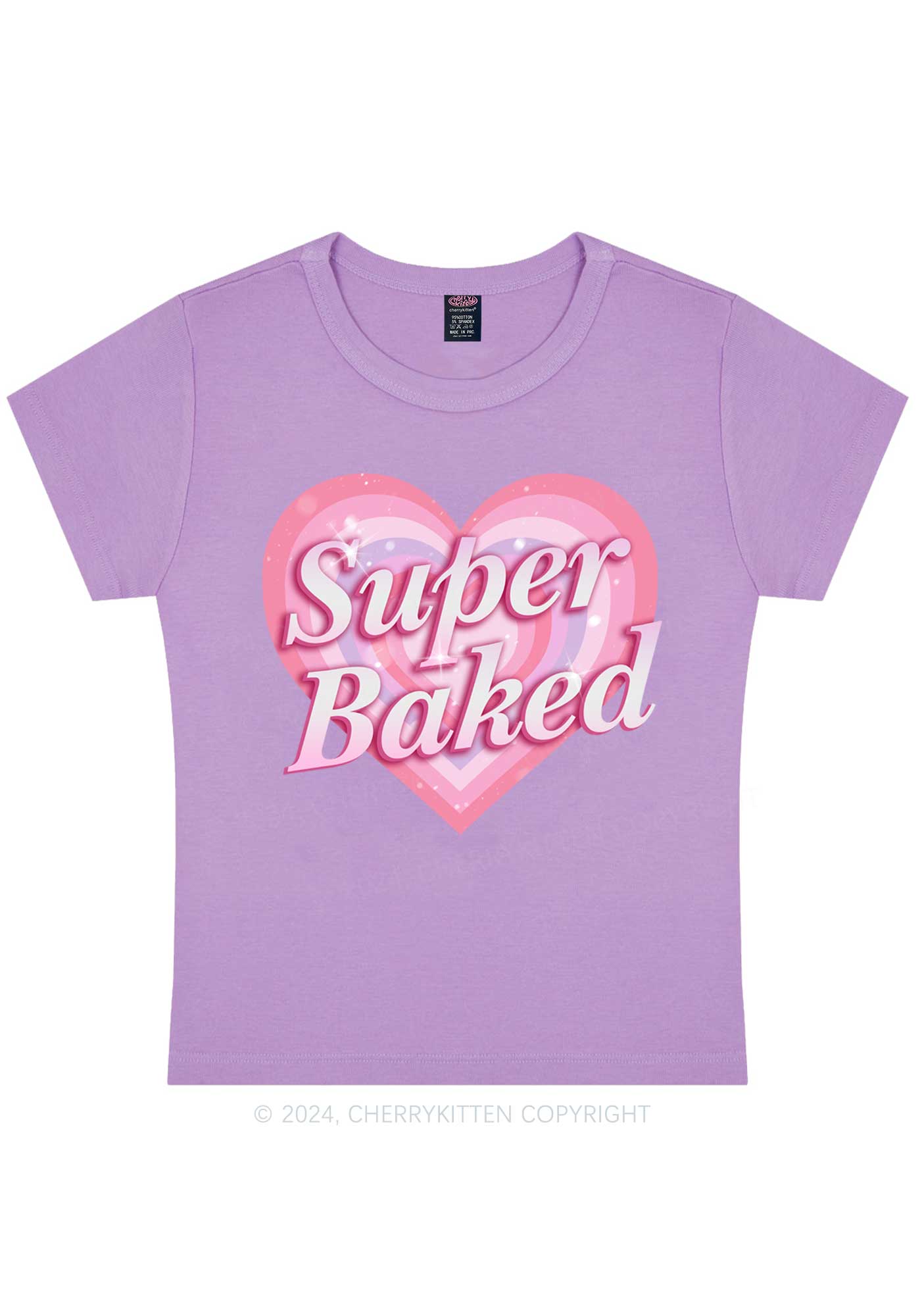 Super Baked Y2K Baby Tee Cherrykitten - Image 6