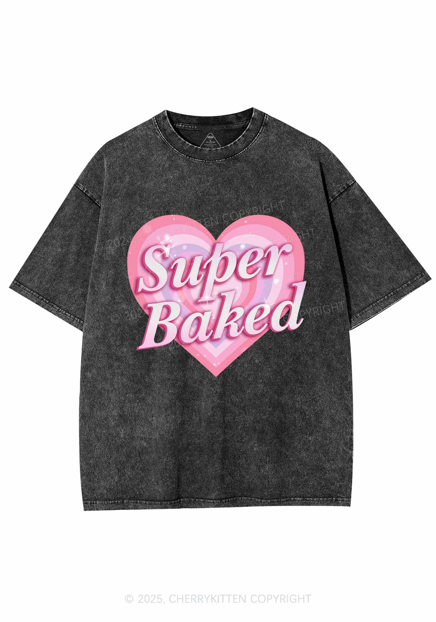 Super Baked Y2K Washed Tee Cherrykitten - Image 3