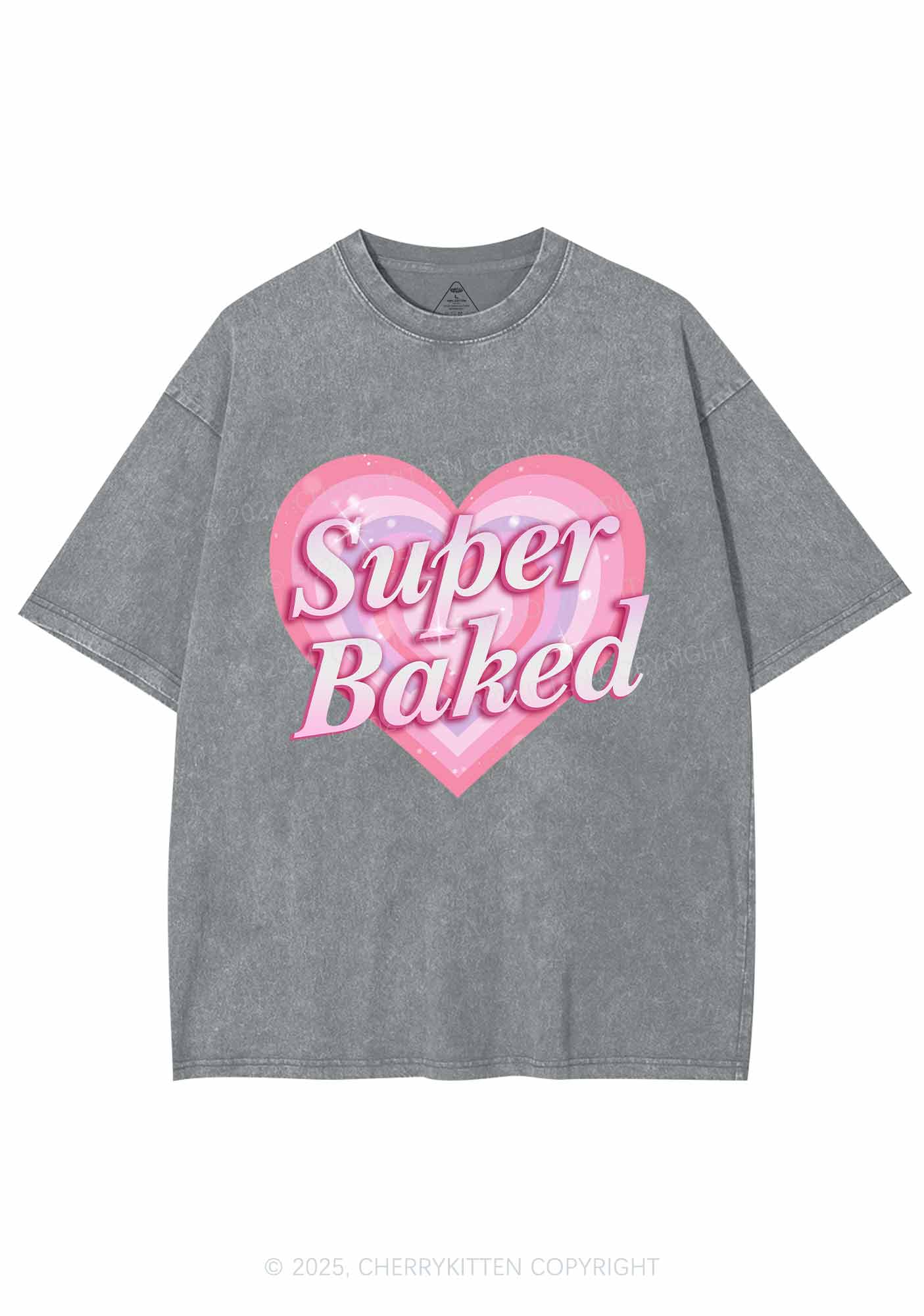 Super Baked Y2K Washed Tee Cherrykitten - Image 7