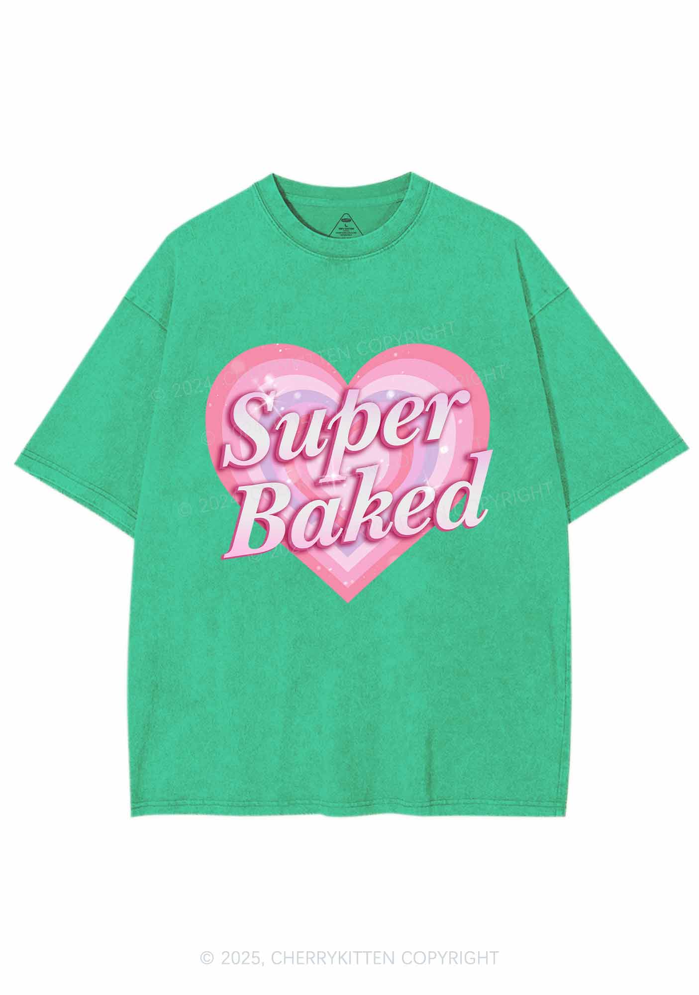 Super Baked Y2K Washed Tee Cherrykitten - Image 8
