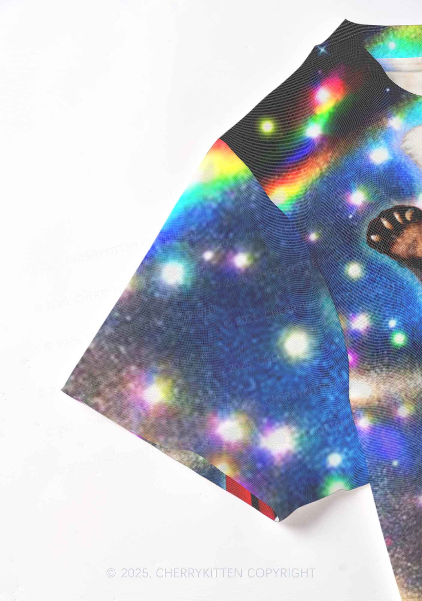 Super Raccoon Y2K Mesh Crop Top Cherrykitten - Image 5