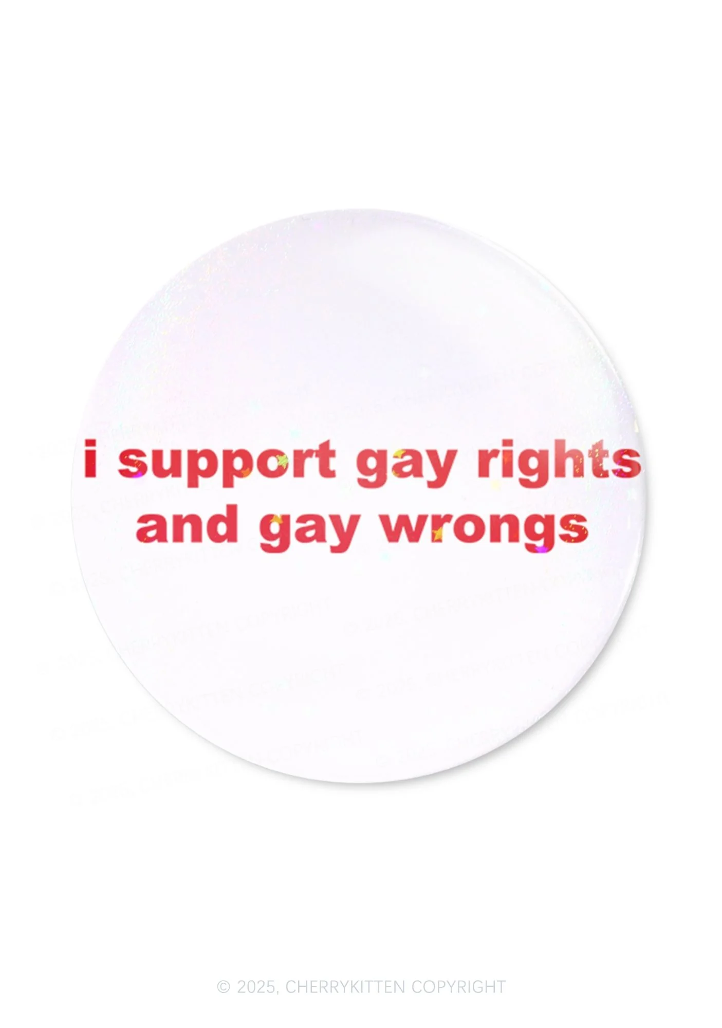Support Gay Rights Pride 1Pc Y2K Pin Badge Cherrykitten - Image 3