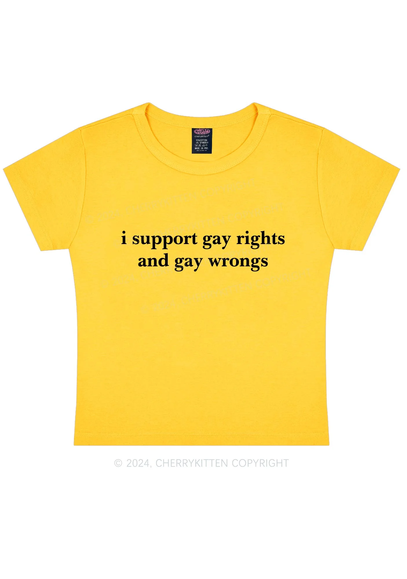 Support Gay Rights Y2K Baby Tee Cherrykitten - Image 7