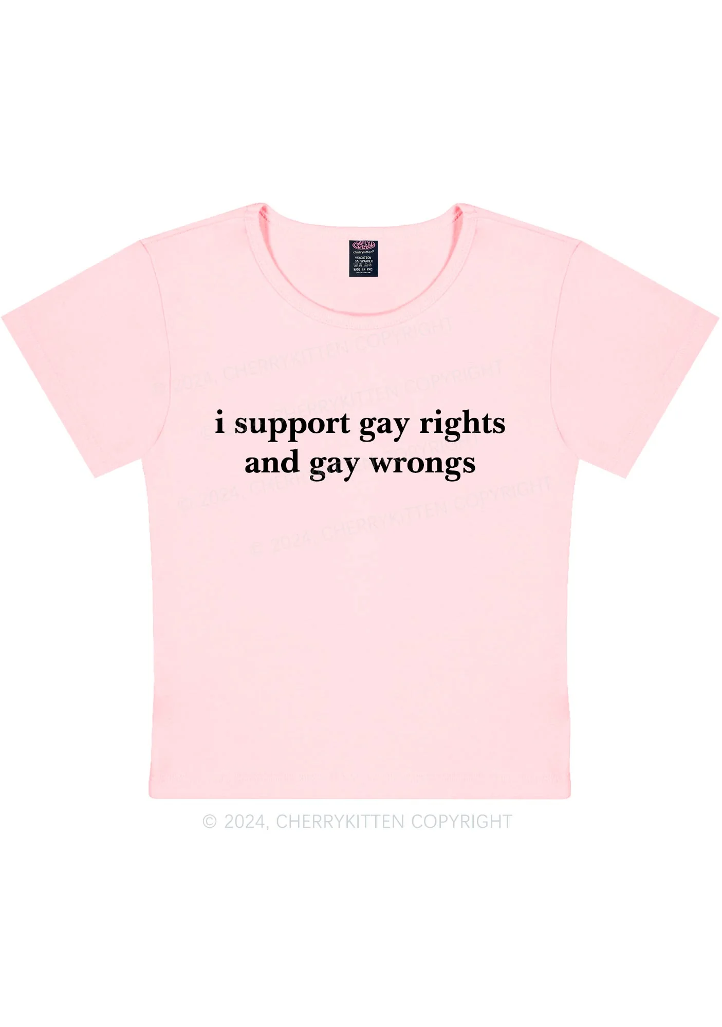 Support Gay Rights Y2K Baby Tee Cherrykitten - Image 8