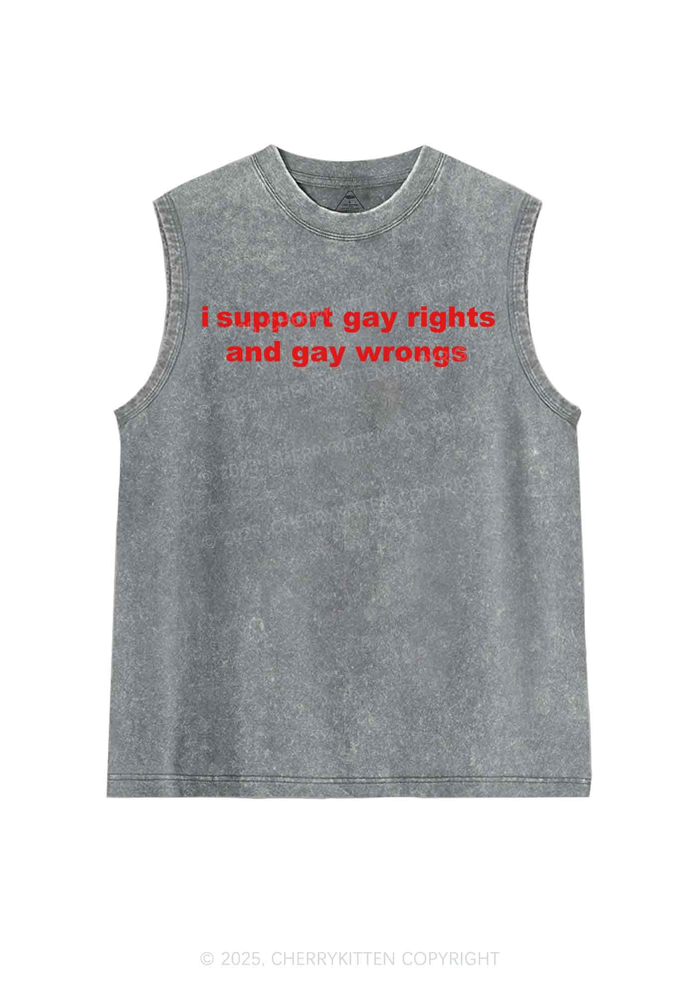 Support Gay Rights Y2K Washed Tank Cherrykitten - Image 5