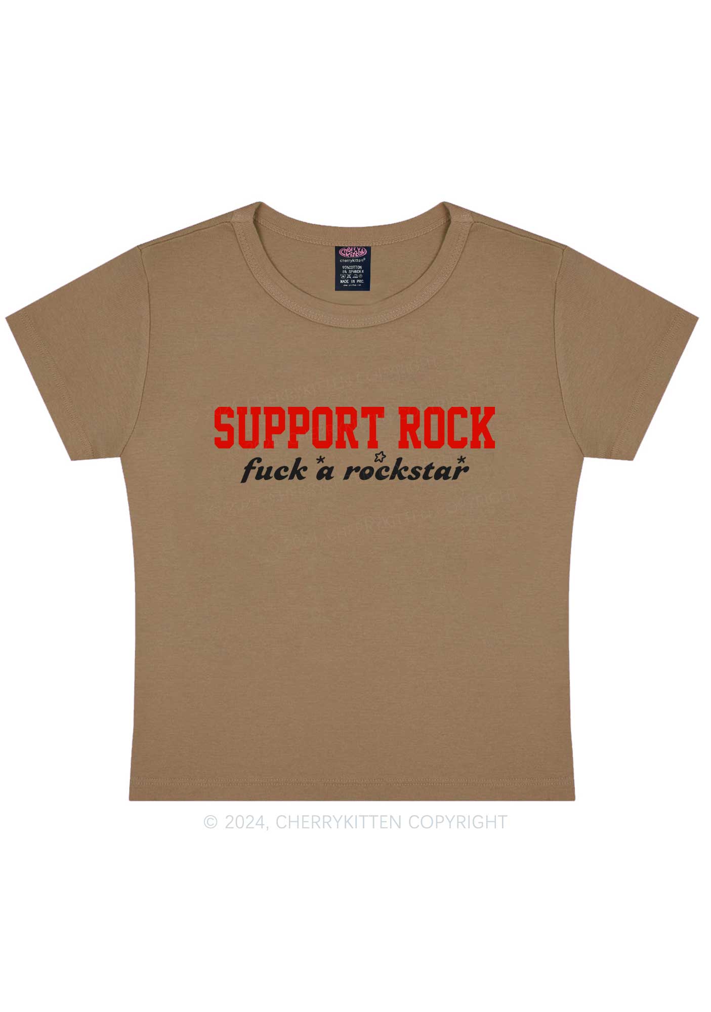 Support Rock Y2K Baby Tee Cherrykitten - Image 10