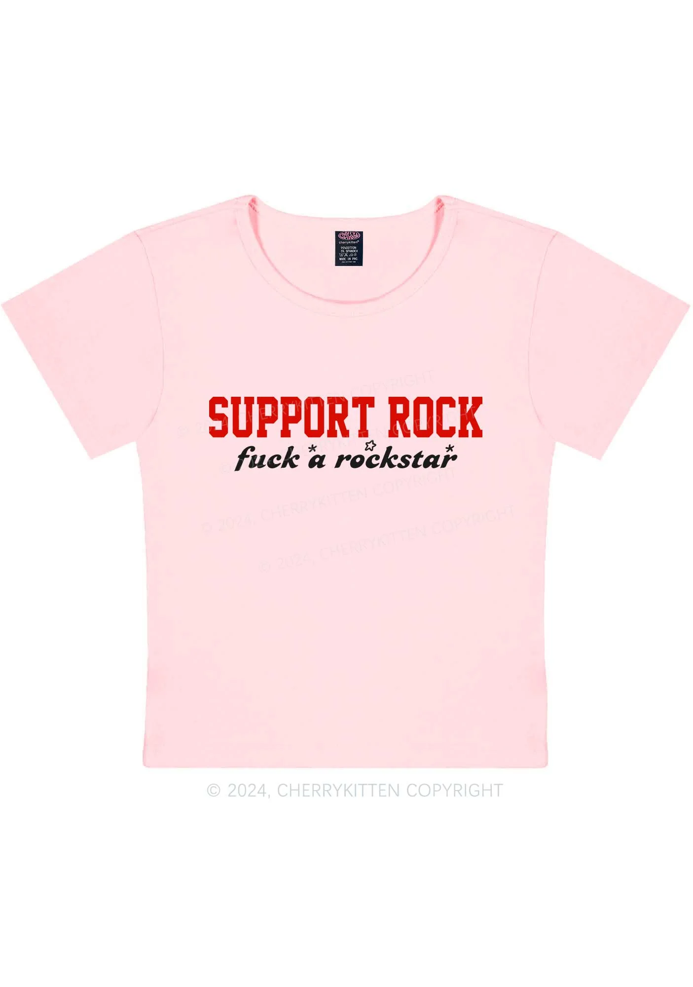 Support Rock Y2K Baby Tee Cherrykitten - Image 11