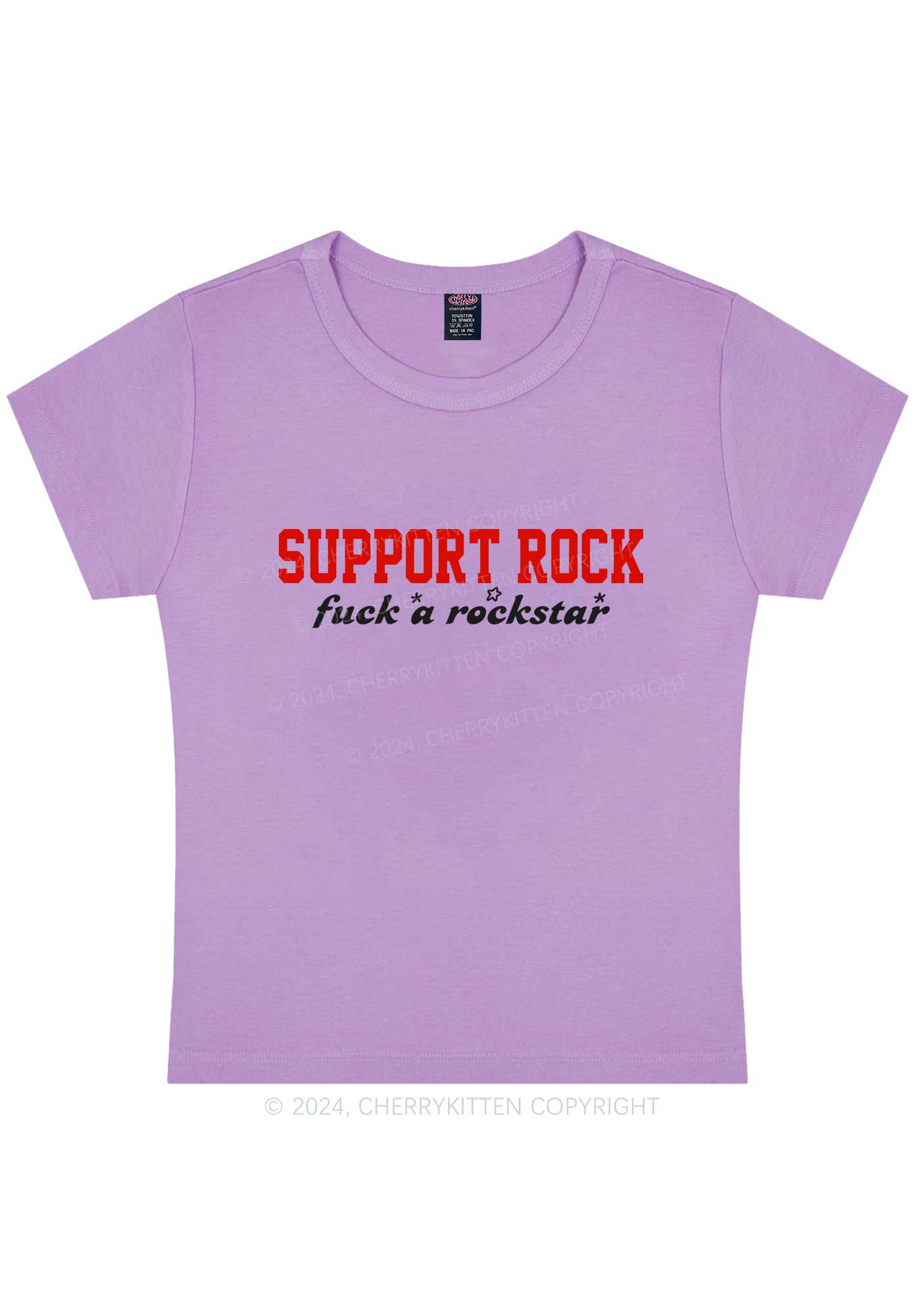 Support Rock Y2K Baby Tee Cherrykitten - Image 7