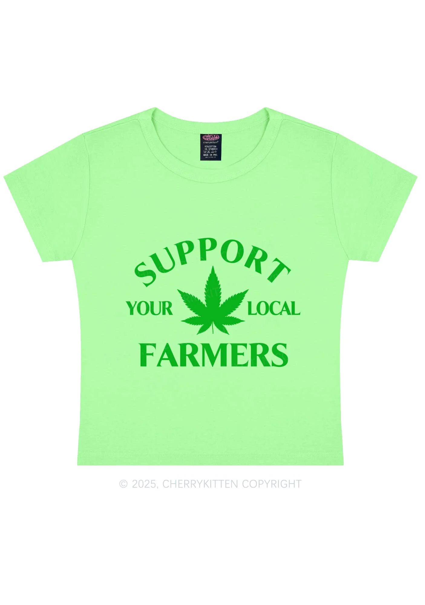 Support Your Local Farmers Y2K Baby Tee Cherrykitten - Image 10