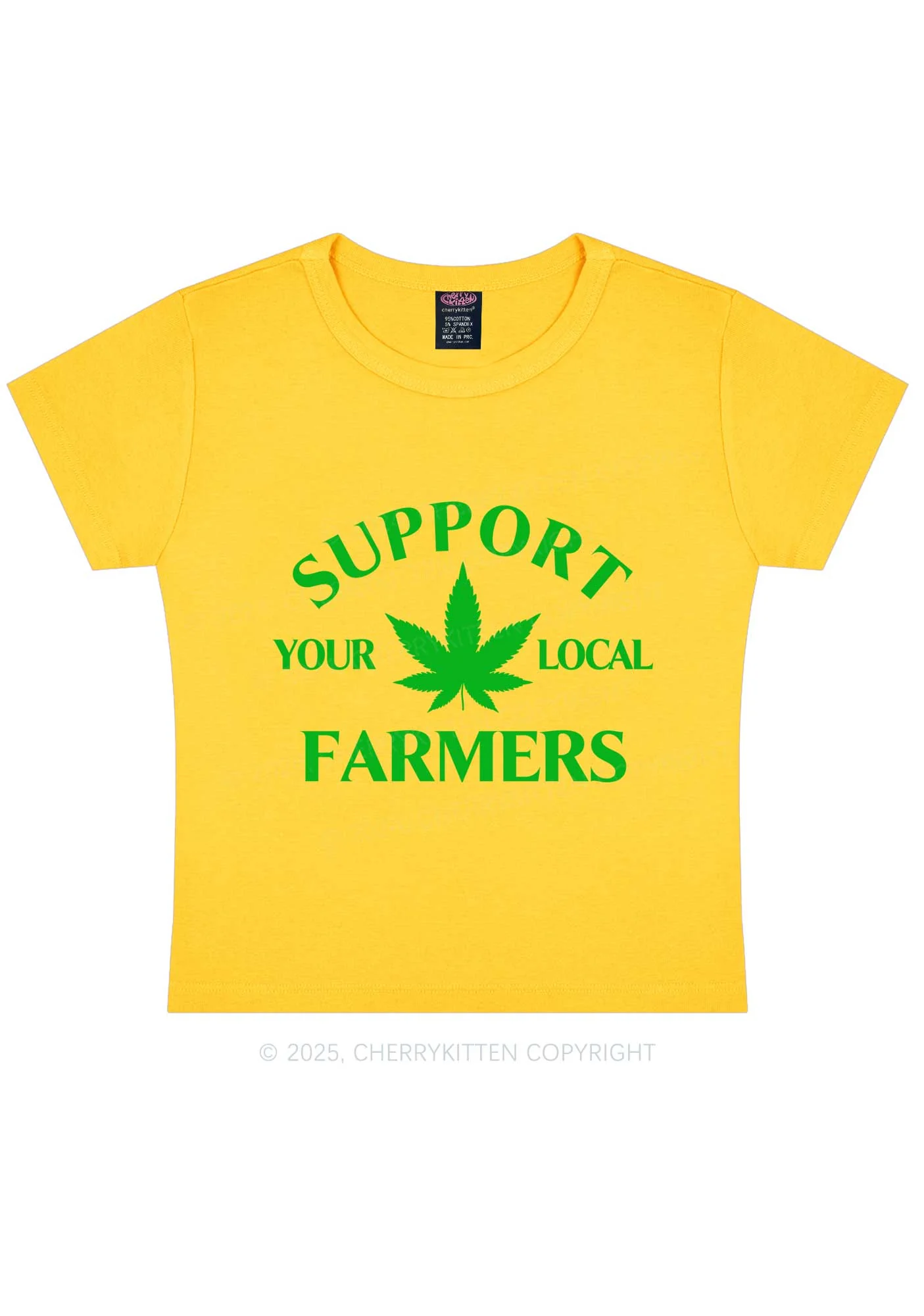 Support Your Local Farmers Y2K Baby Tee Cherrykitten - Image 4