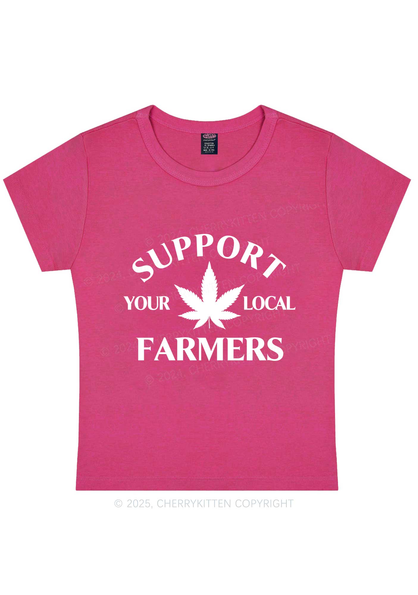 Support Your Local Farmers Y2K Baby Tee Cherrykitten - Image 6
