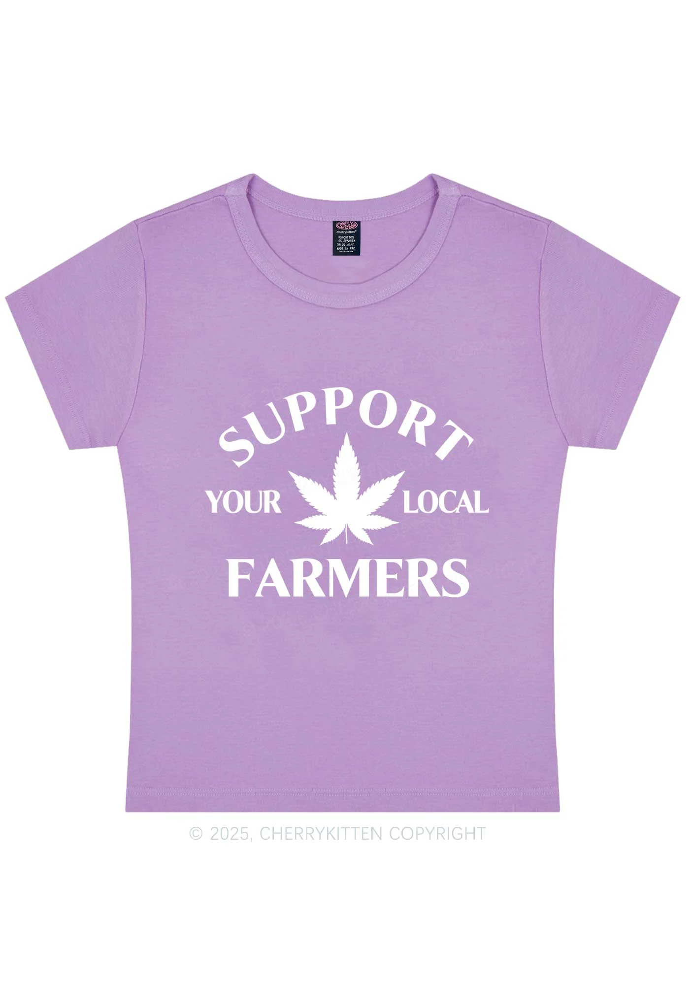 Support Your Local Farmers Y2K Baby Tee Cherrykitten - Image 7