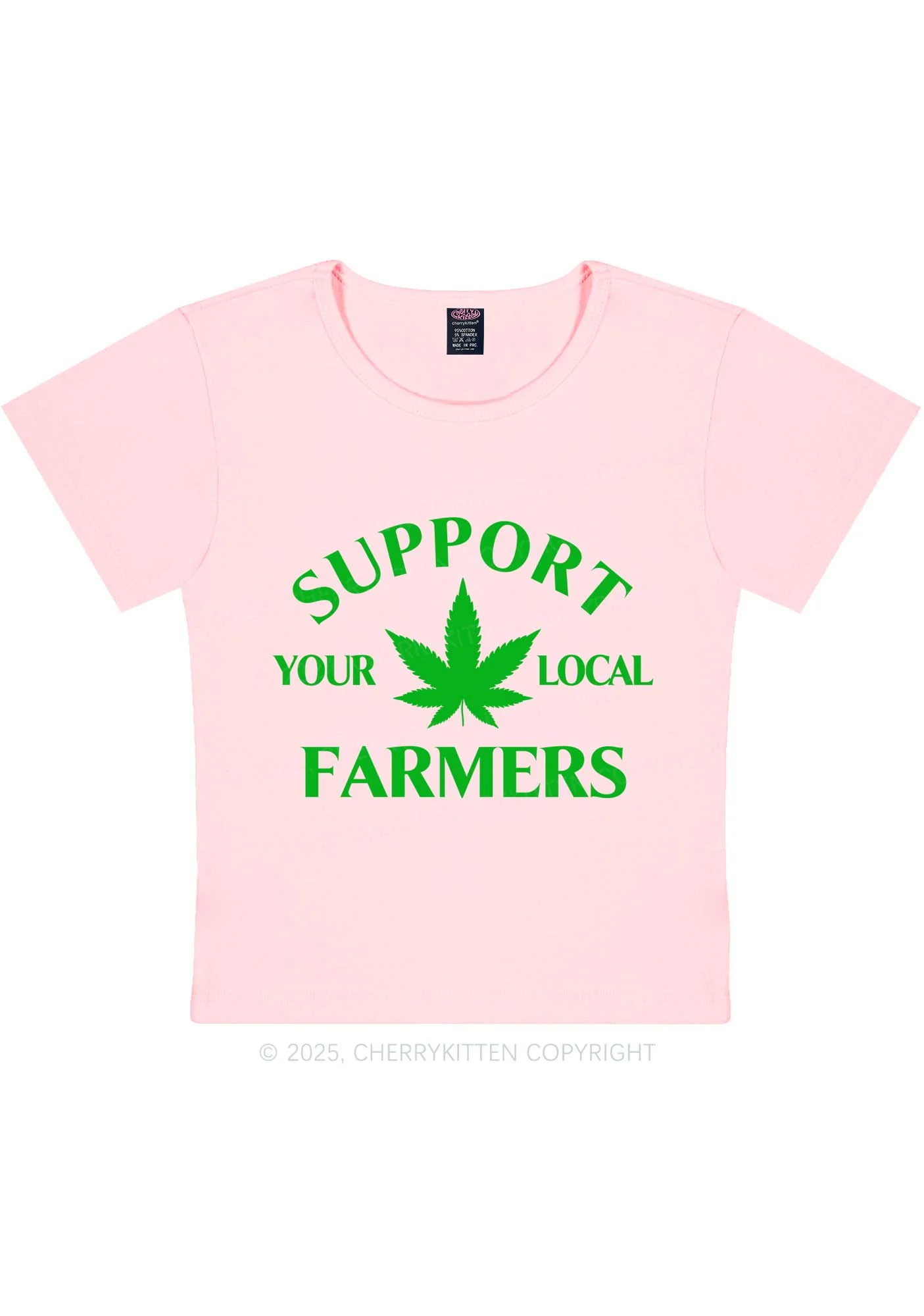 Support Your Local Farmers Y2K Baby Tee Cherrykitten - Image 9