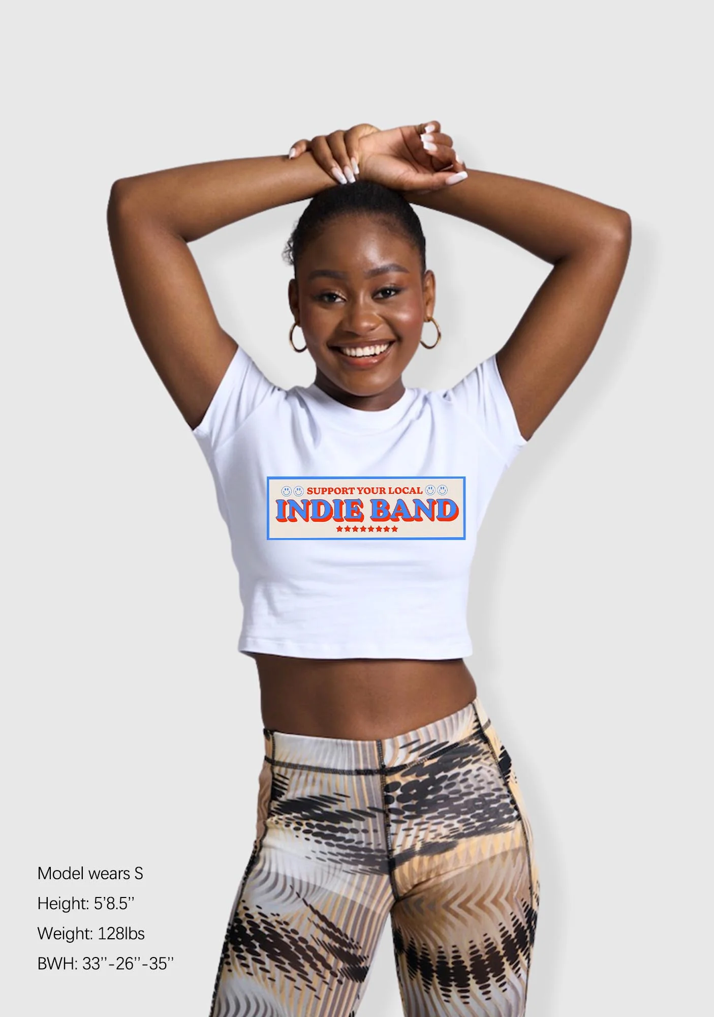 Support Your Local Indie Band Y2K Baby Tee - Image 2