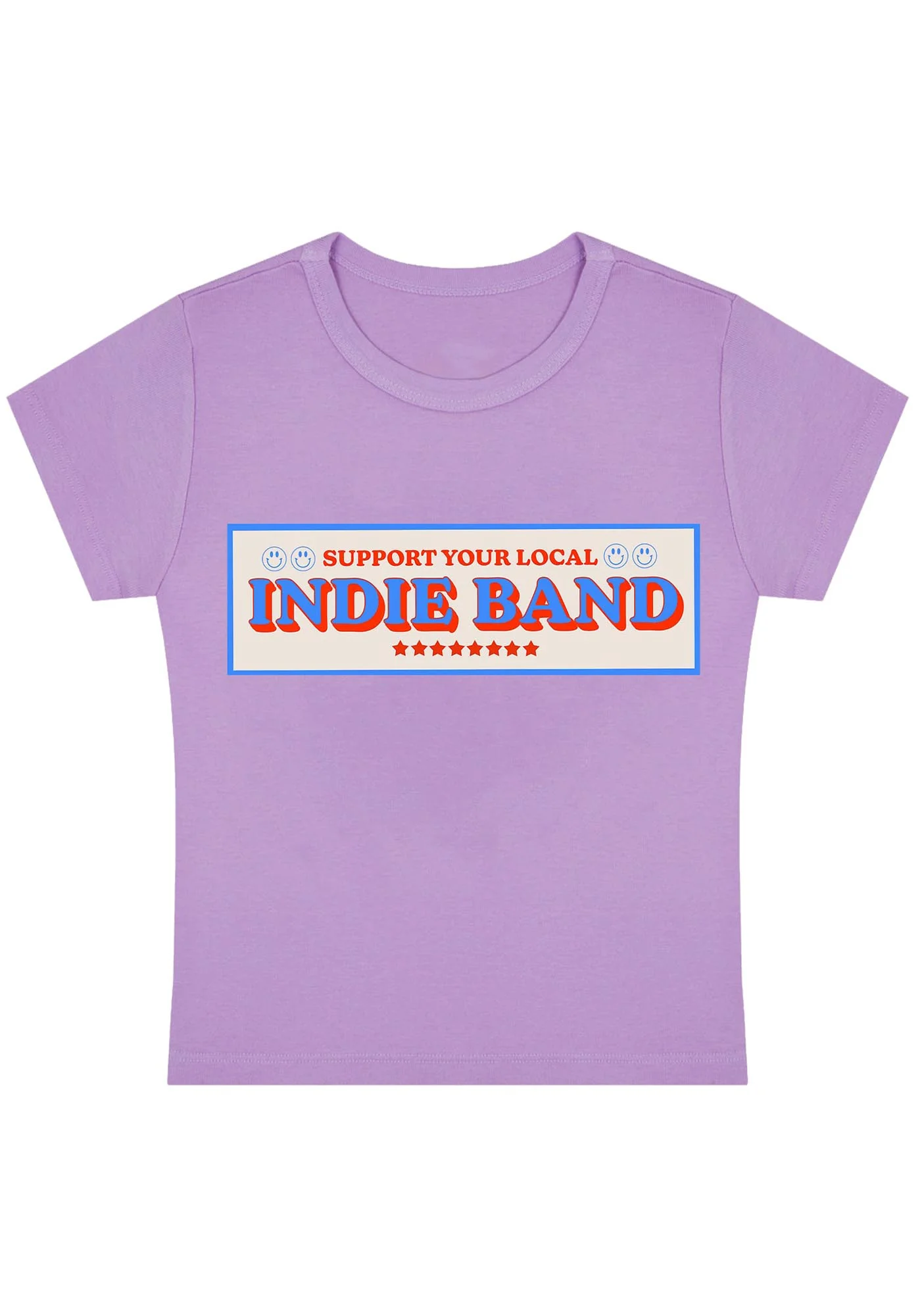 Support Your Local Indie Band Y2K Baby Tee - Image 3