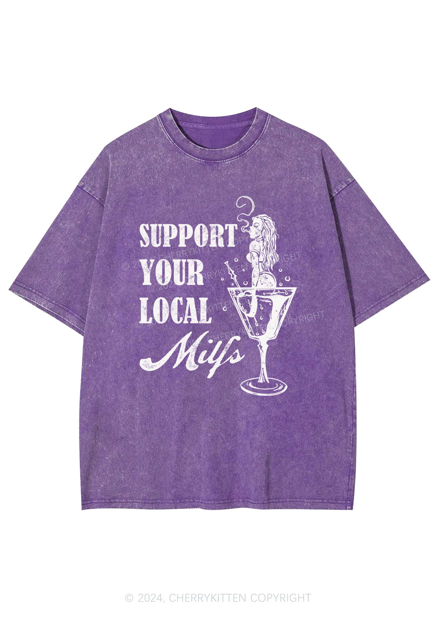 Support Your Local Mxxfs Y2K Washed Tee Cherrykitten - Image 5