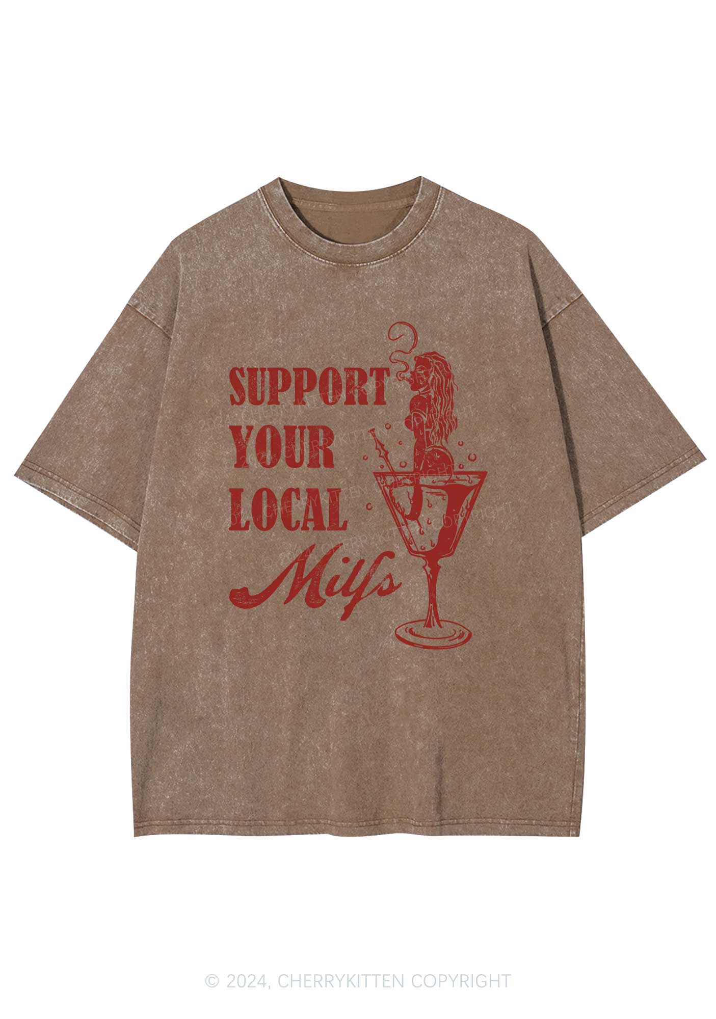 Support Your Local Mxxfs Y2K Washed Tee Cherrykitten - Image 7