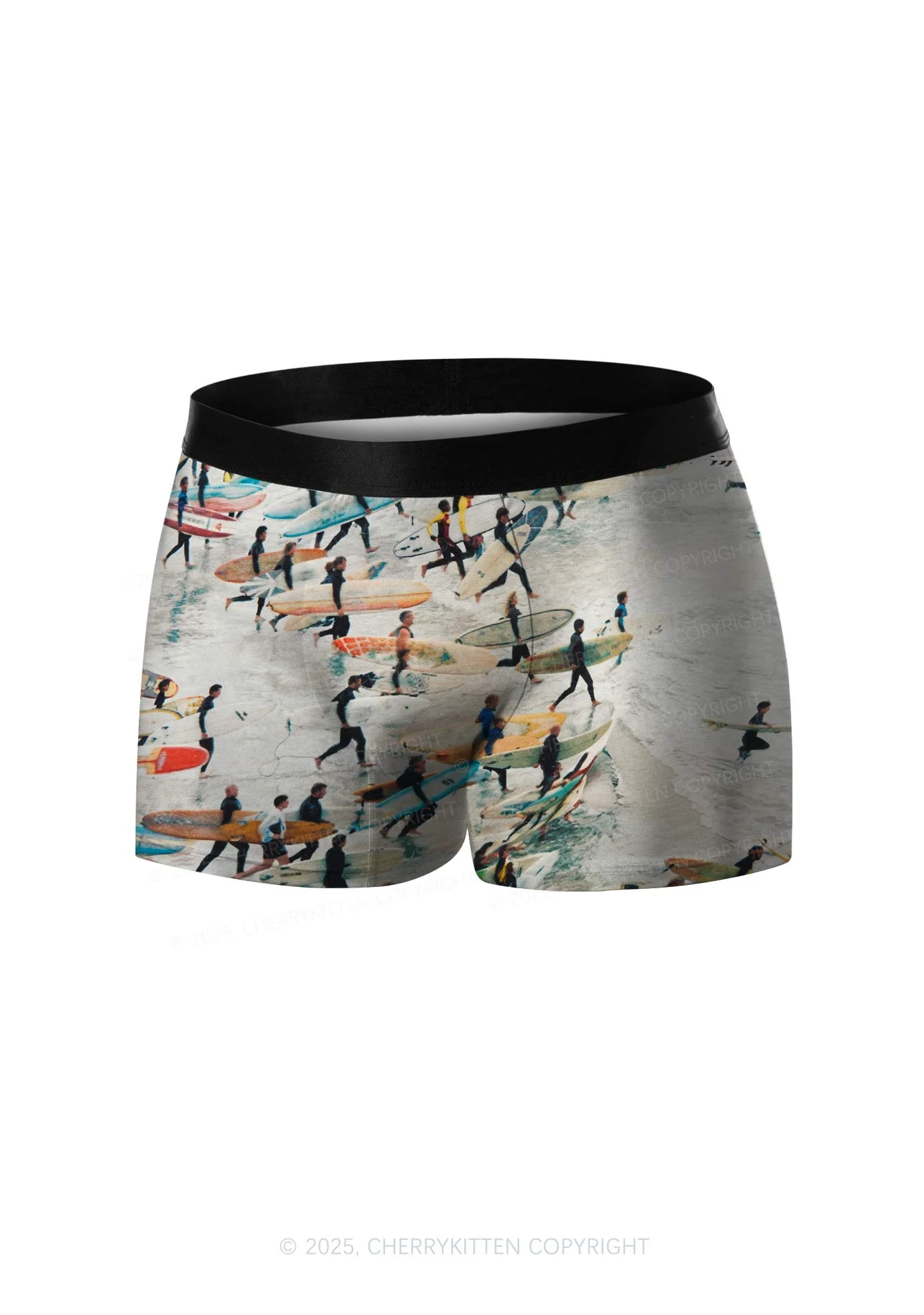 Surfing Beach Y2K Print Men Boxer Briefs Cherrykitten - Image 3