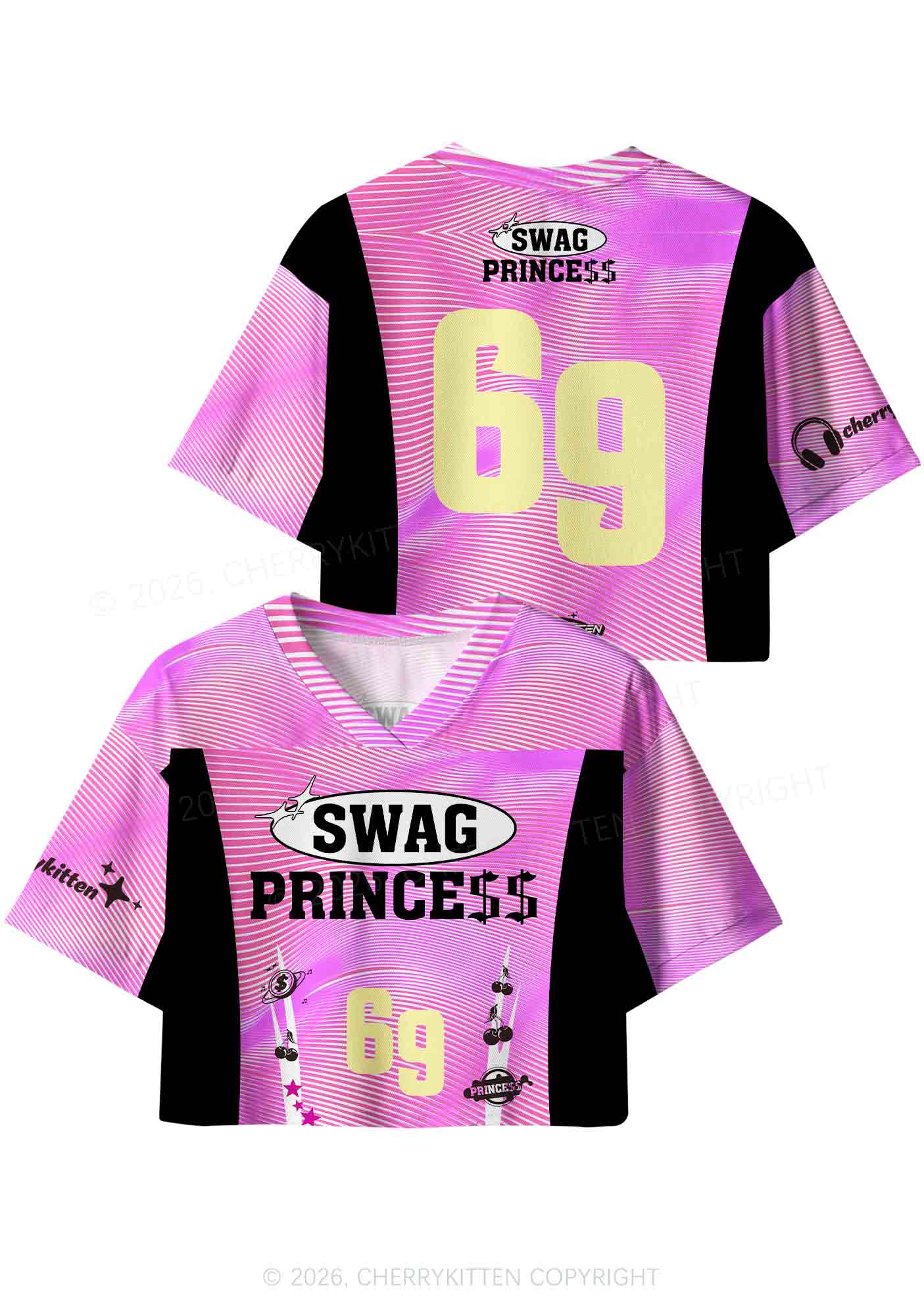Swag Princess Y2K Crop Sport Jersey Shirts Cherrykitten - Image 4